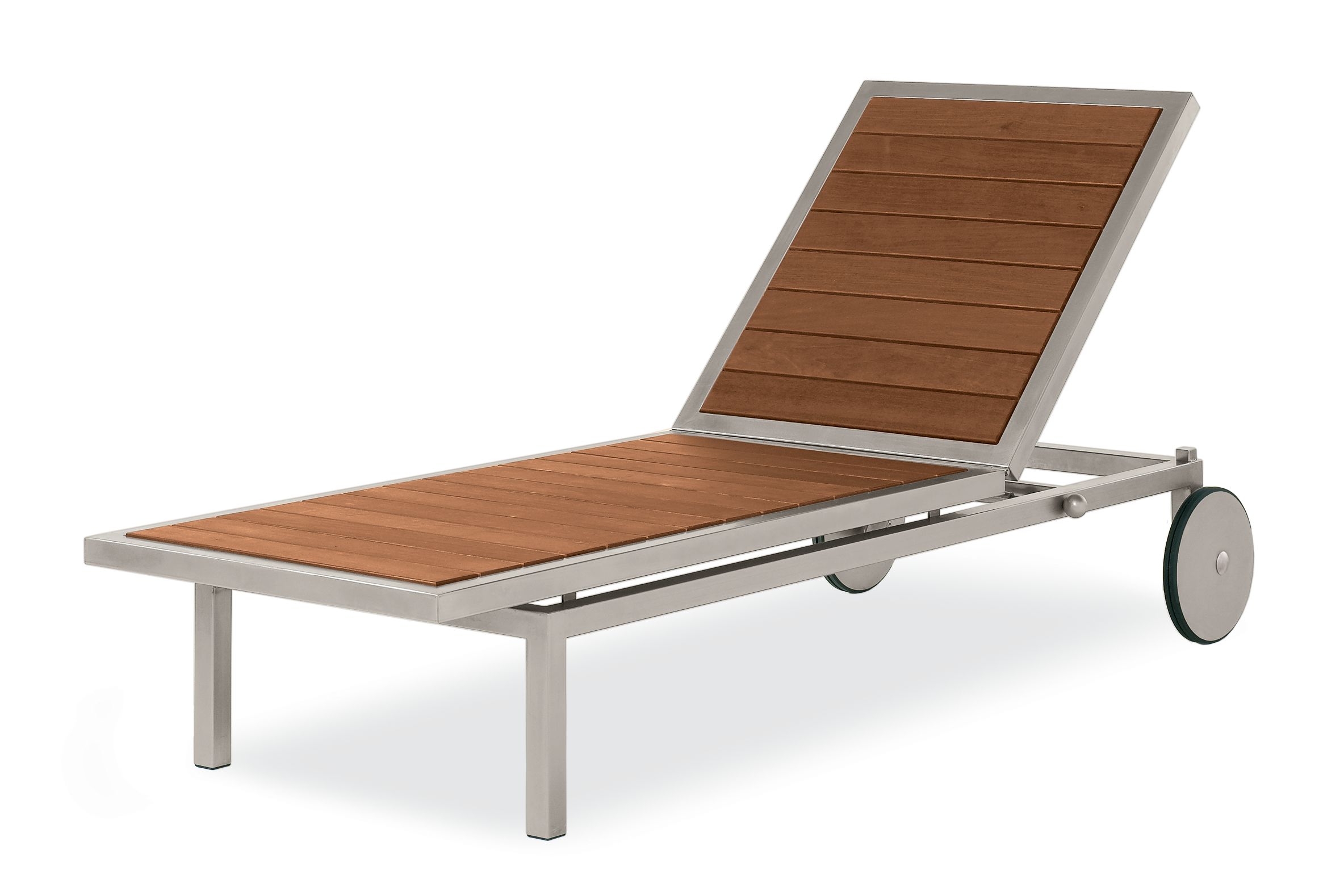 Montego Chaise in Ipe with Stainless Steel