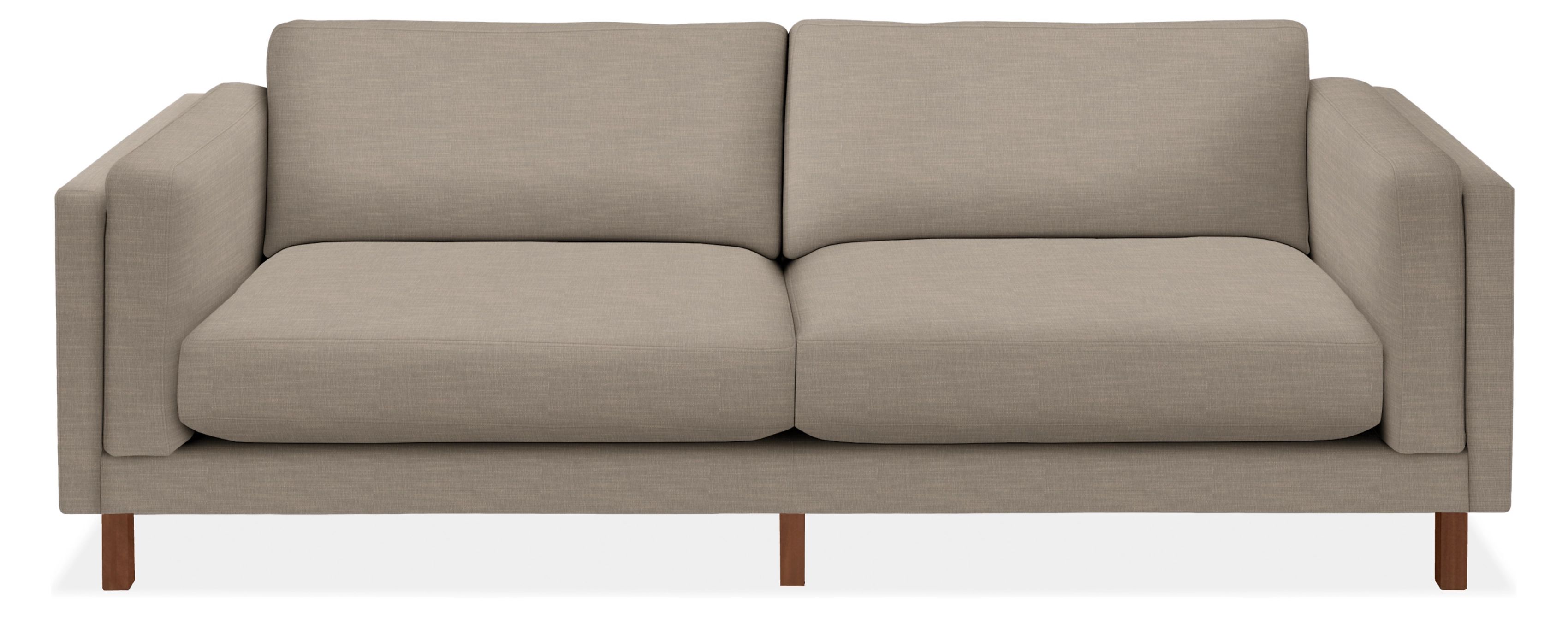 Cade 91" Sofa in Destin Putty with Mocha Legs