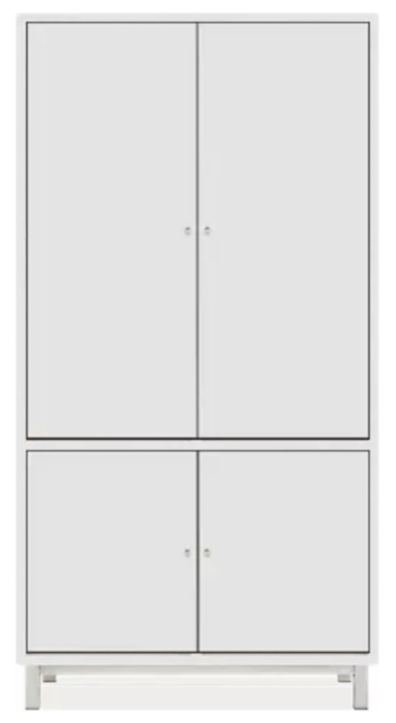 Copenhagen 39w 20d 75h Cabinet in White with Stainless Steel