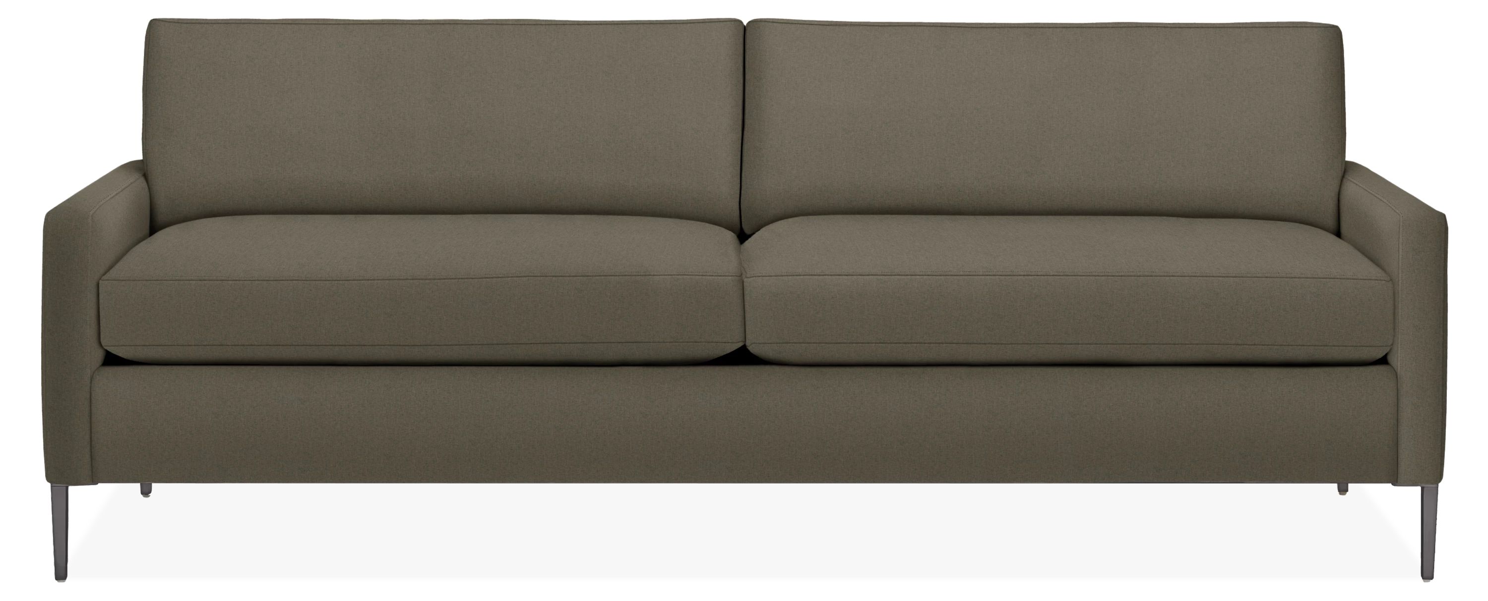 Tomas 100" Sofa in Pelham Charcoal w/Tapered Black Legs
