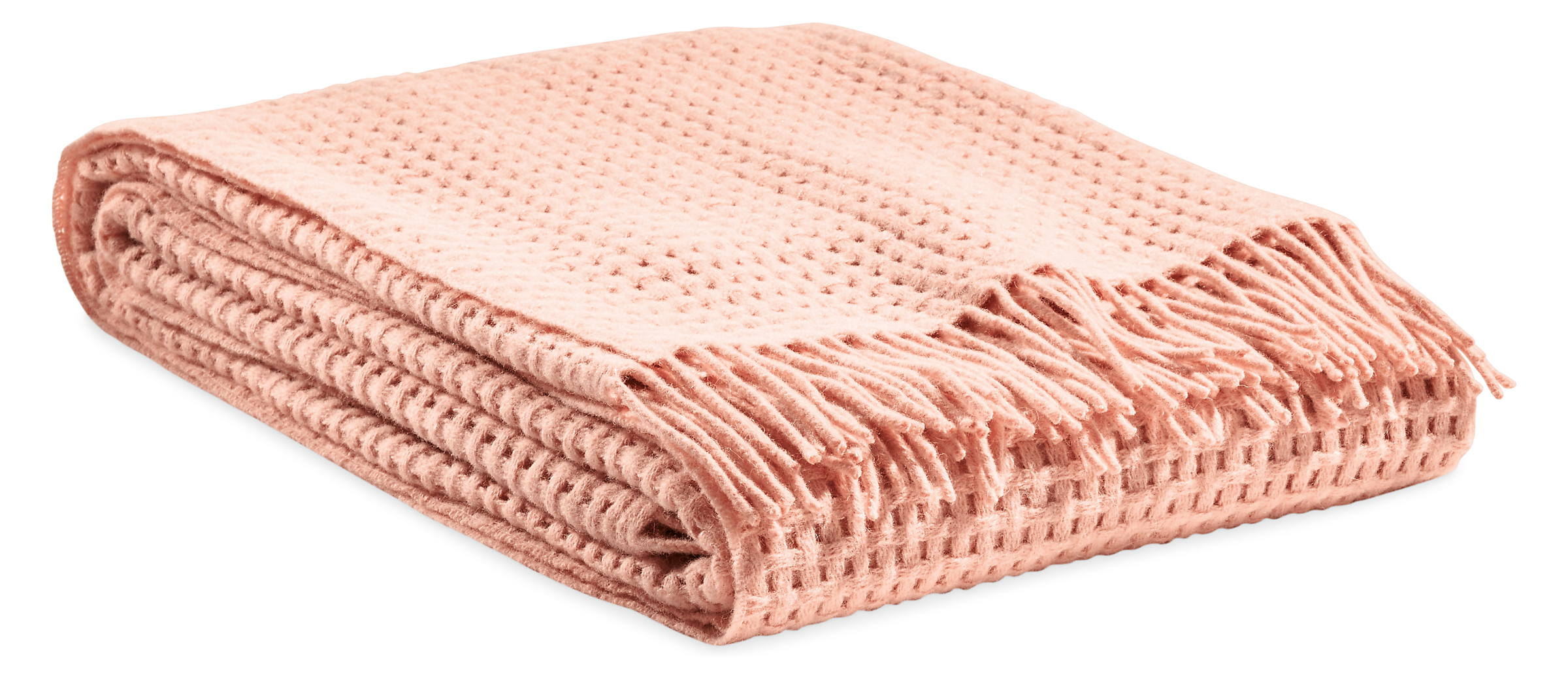Homage Basketweave Throw Blanket in Blush