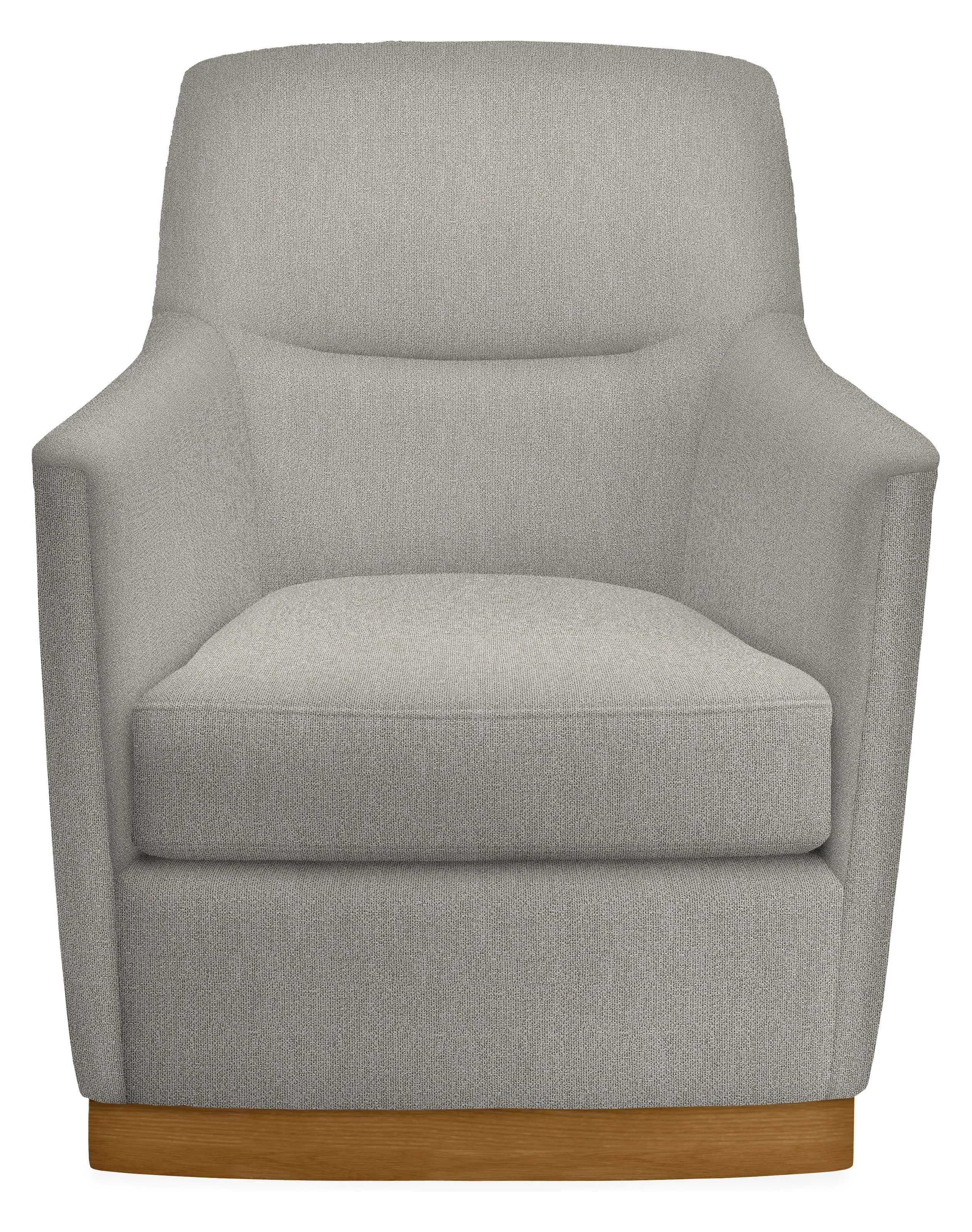 Markus Swivel Chair in Boyer Grey with White Oak Base