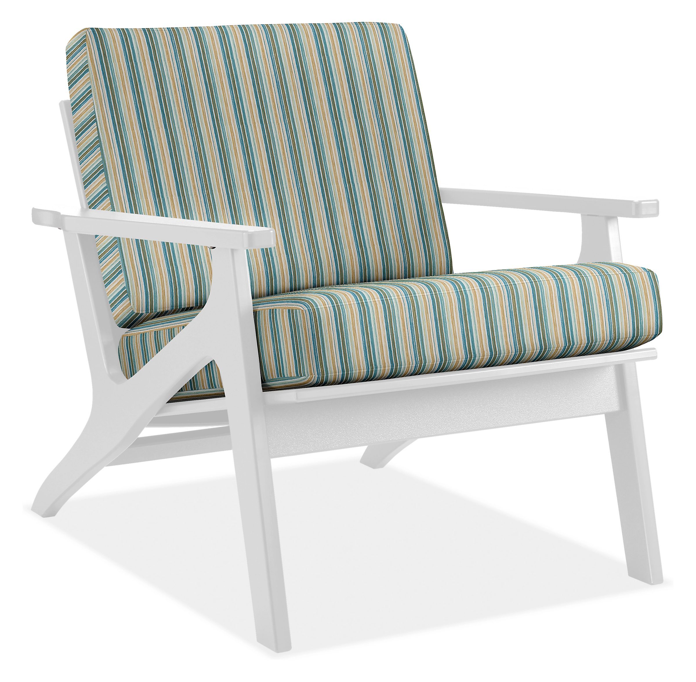 Breeze Chair in Vinna Teal with White HDPE Frame