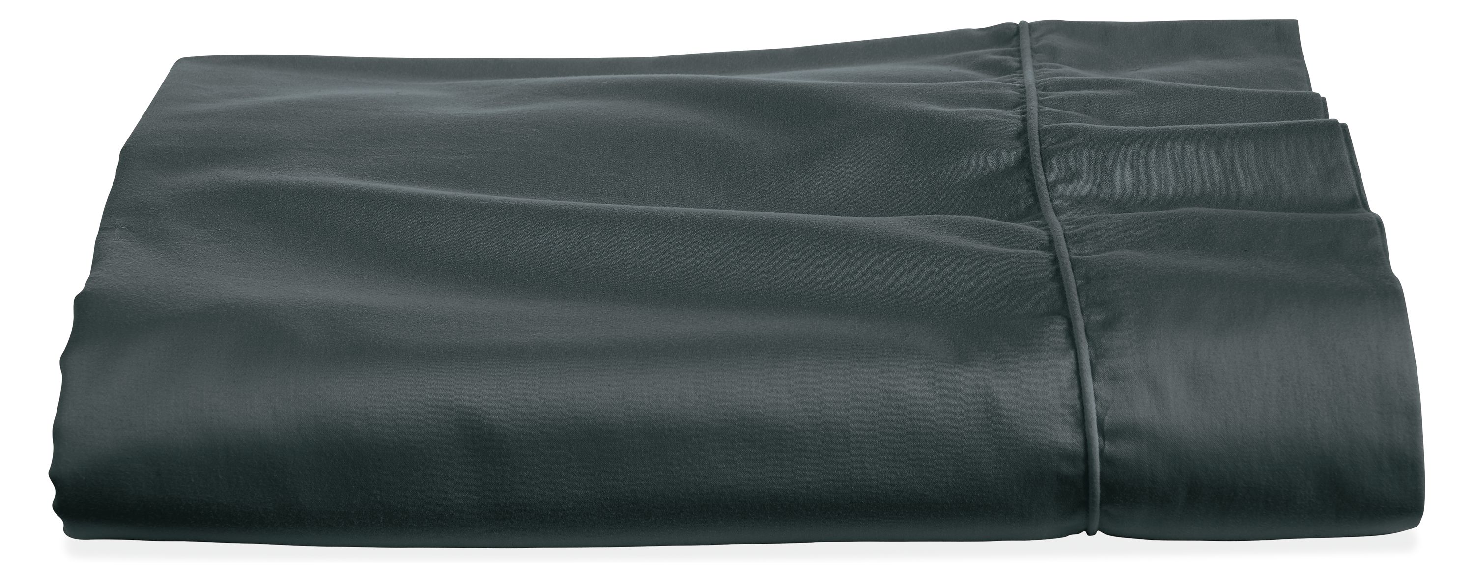 Tailored Sateen Twin/Twin Extra-Long Flat Sheet in Dark Slate