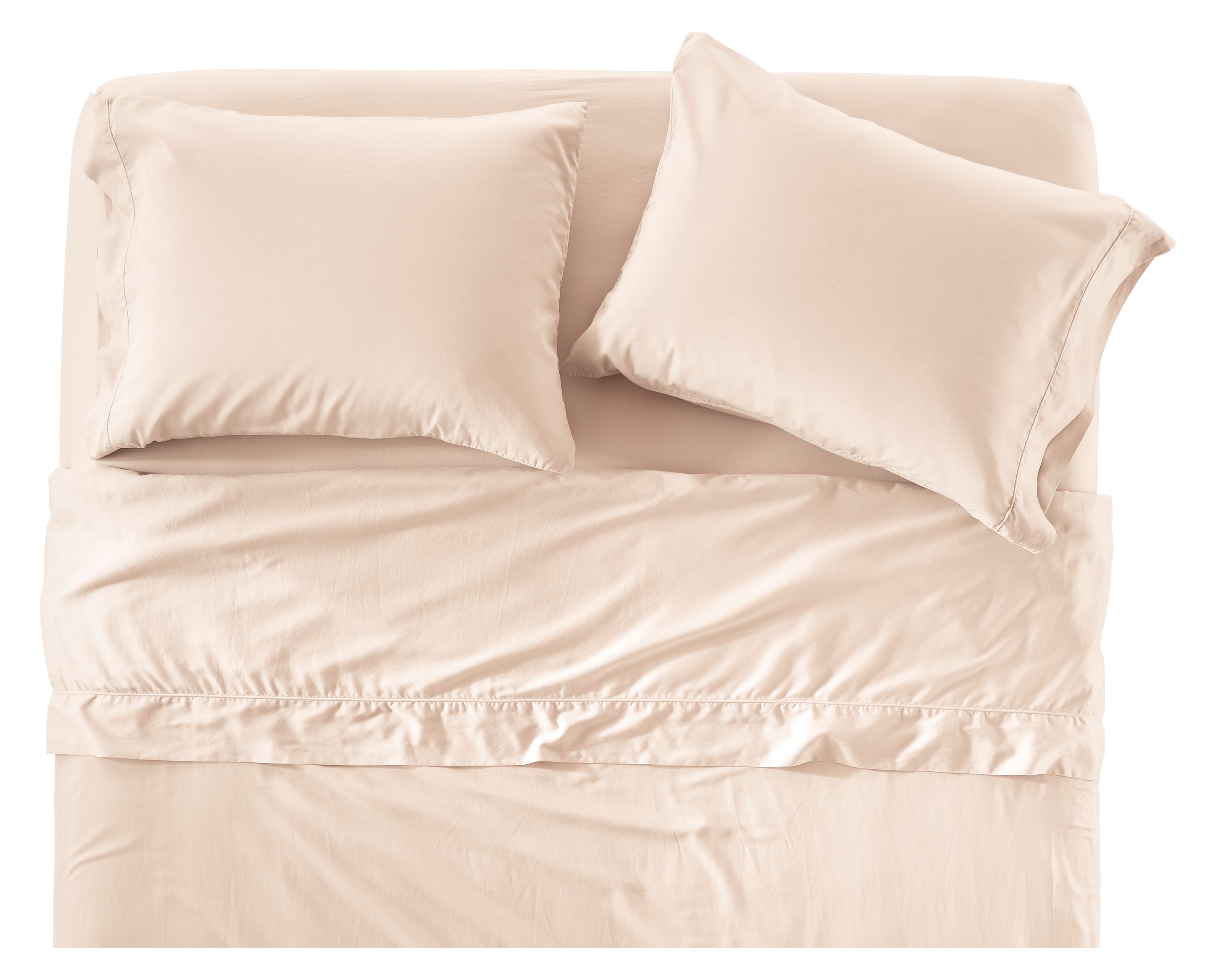 Tailored Sateen Queen Sheet Set in Blush