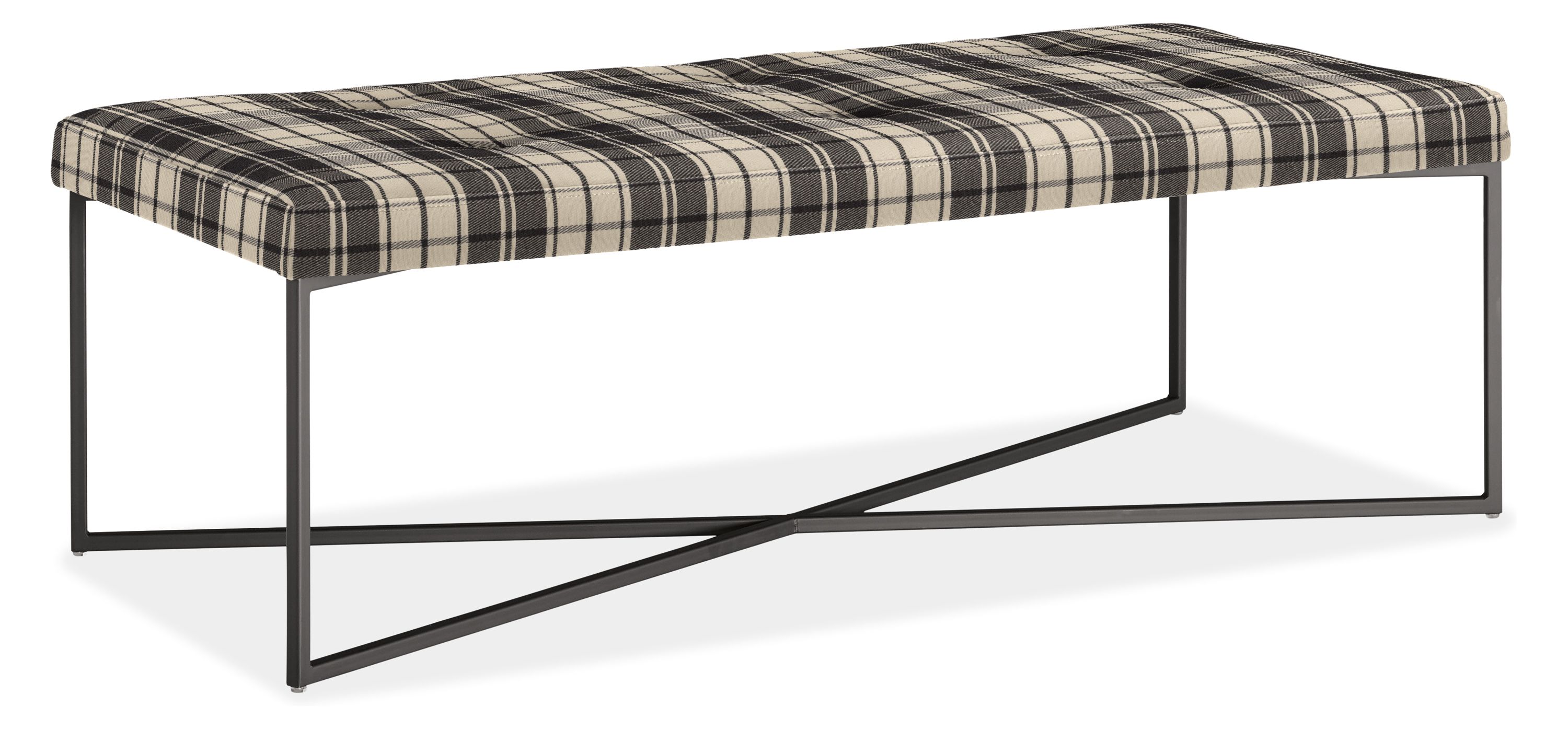 Sidney 50w 22d Ottoman in Galway Ebony with Graphite Base