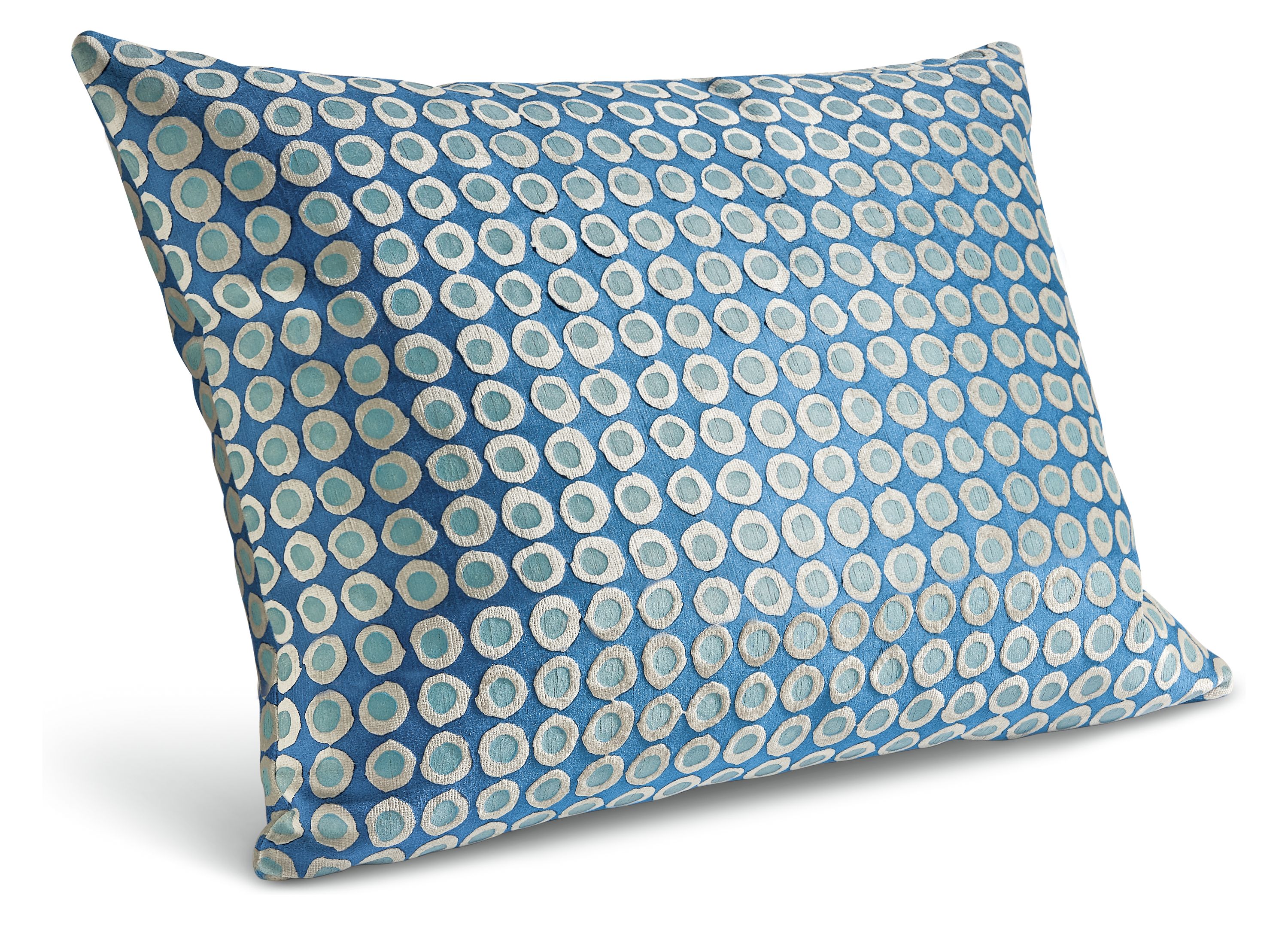 Dot 22w 16h Throw Pillow Cover in Sapphire