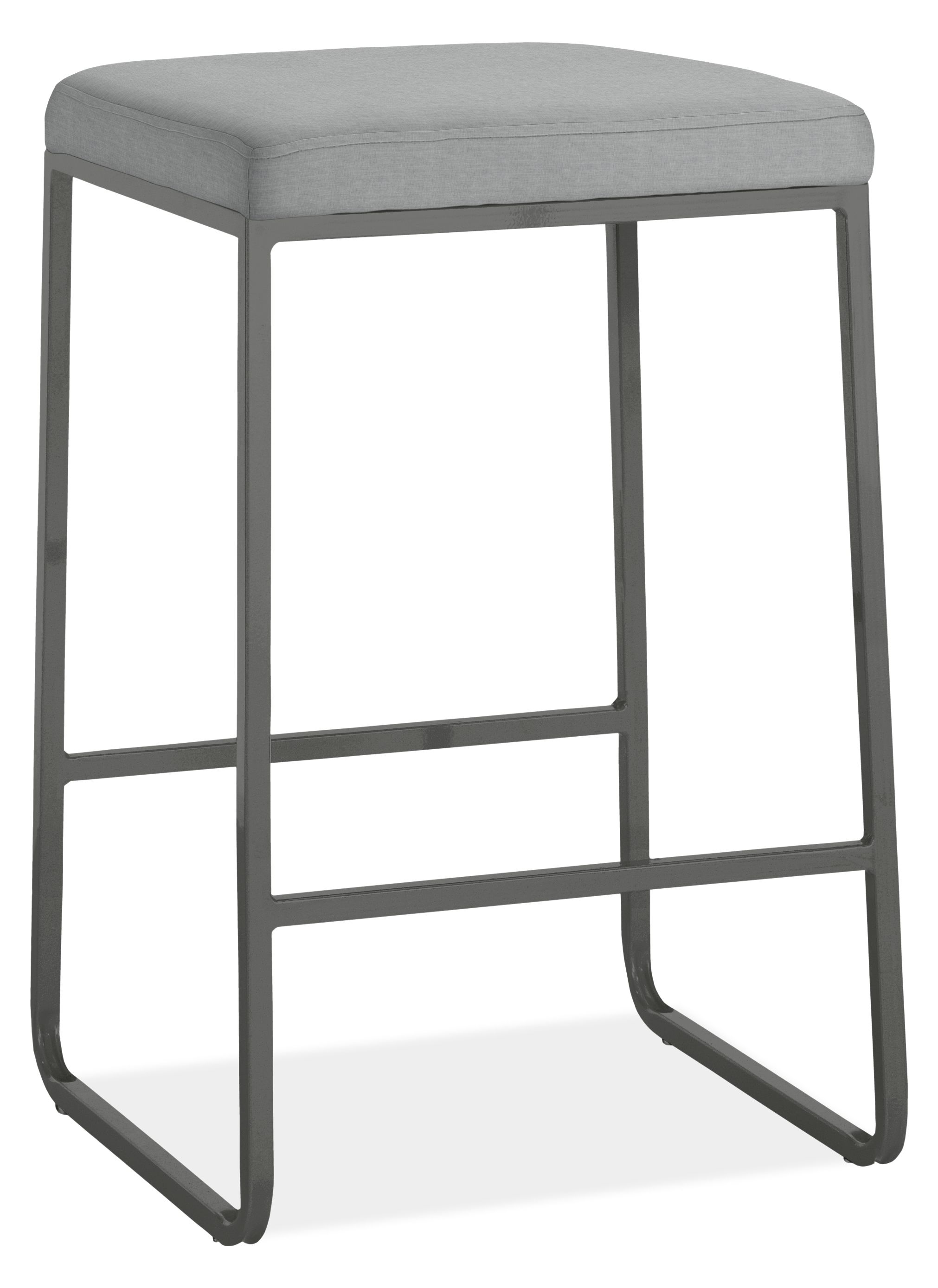 Collins Counter Stool in Sunbrella Canvas Cement with Graphite Frame