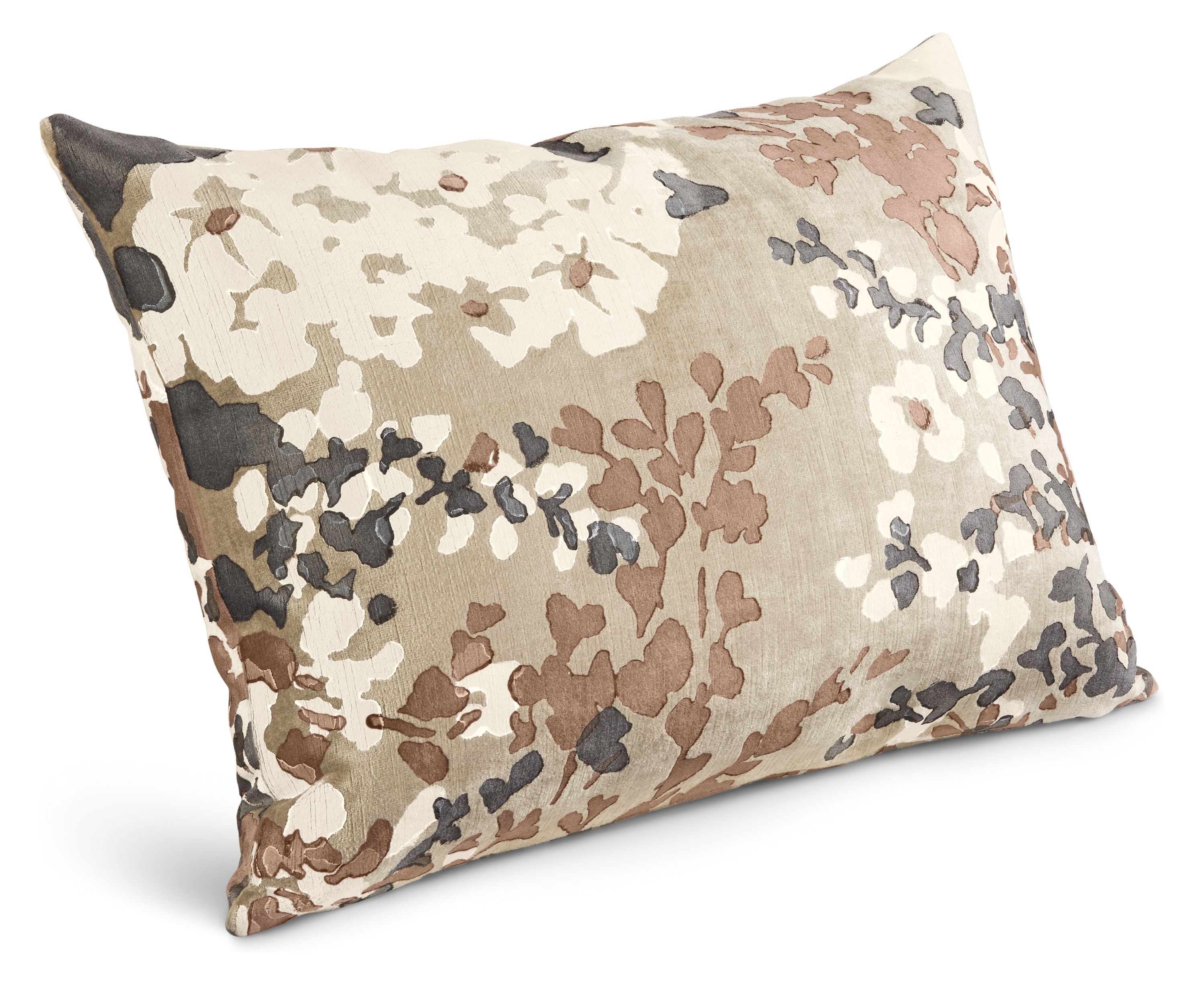 Fleur 22w 16h Throw Pillow Cover in Earth