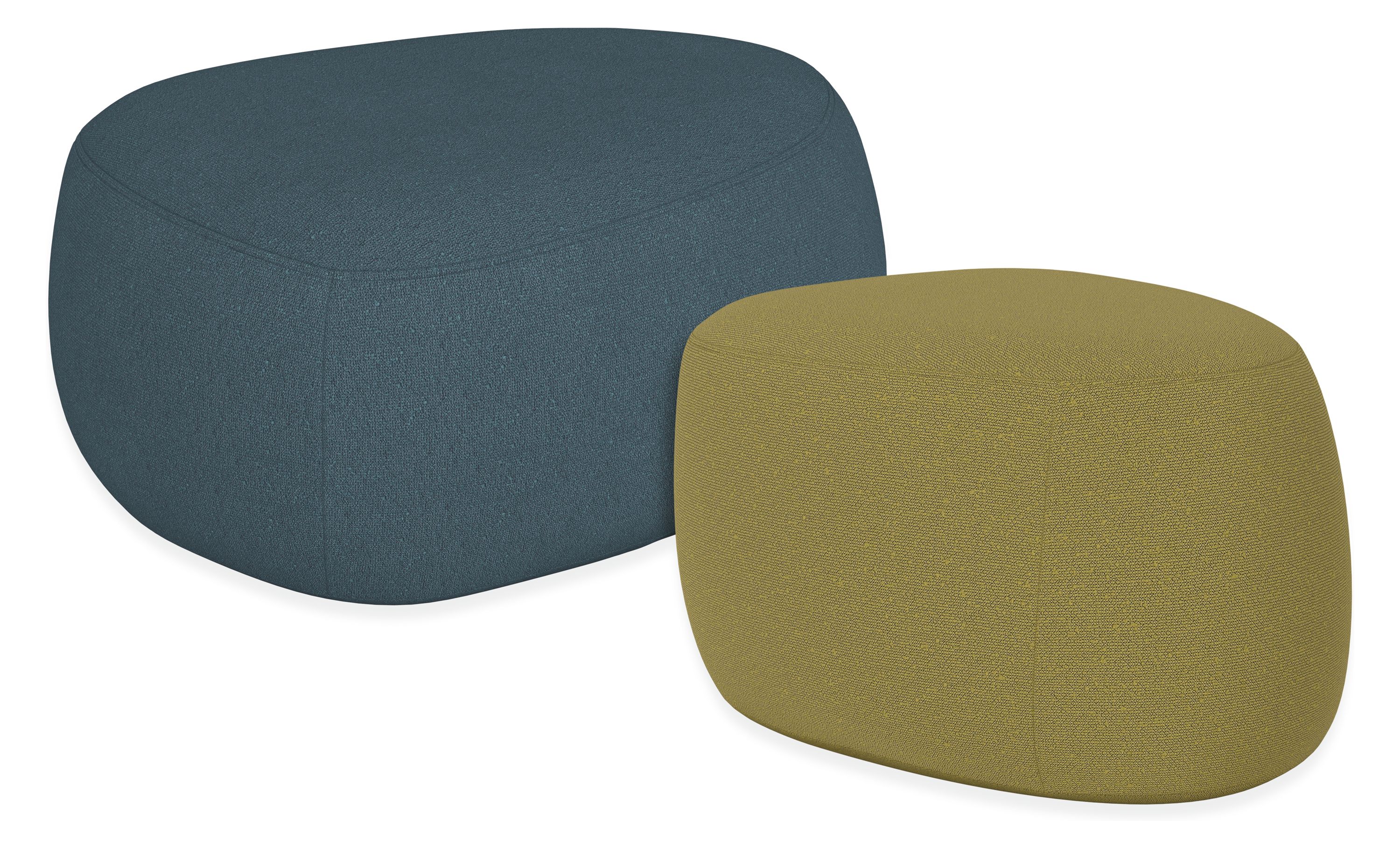 Asher Ottoman Sapphire Ensemble - Set of Two