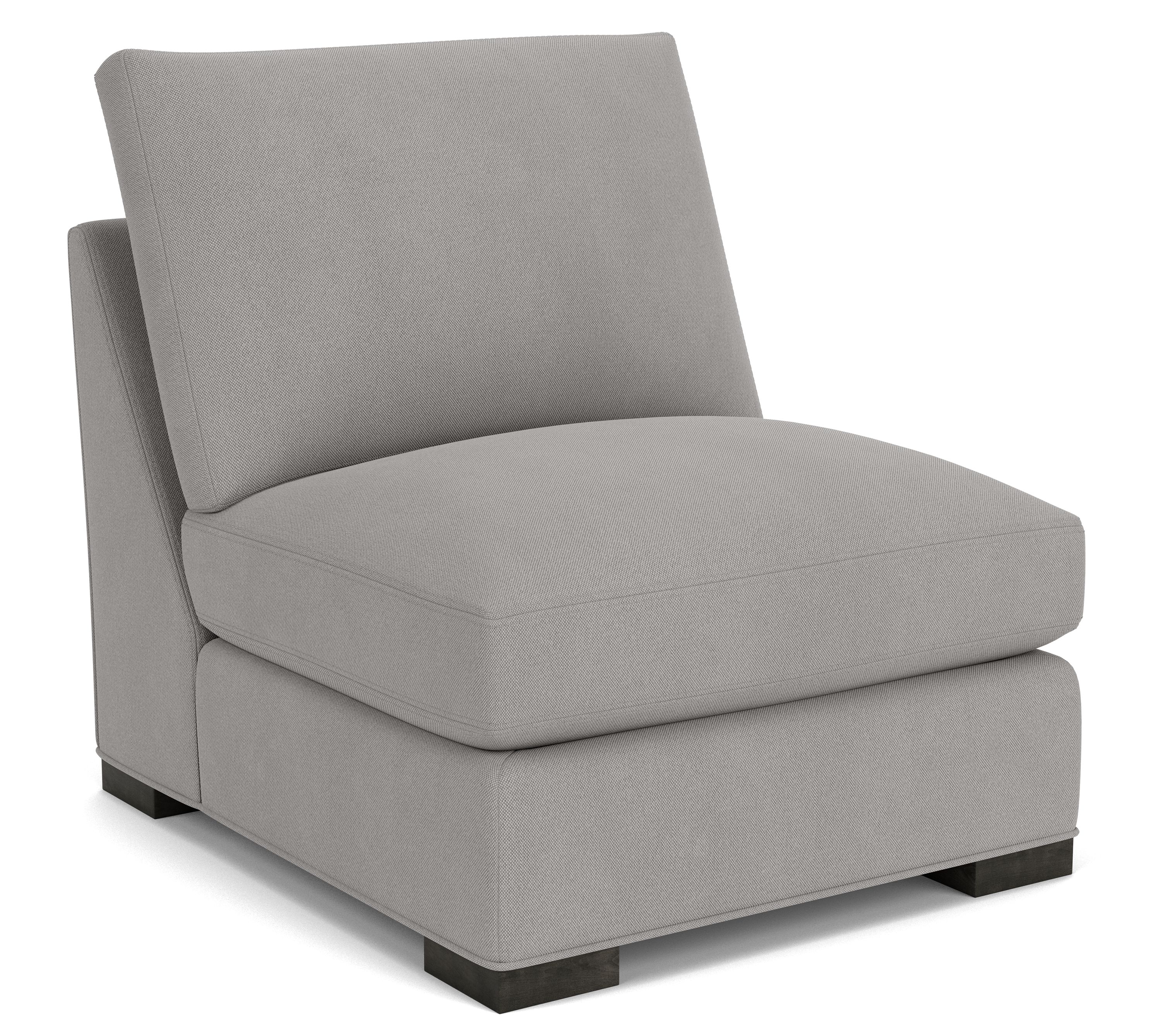 Metro Armless Chair in Pelham Smoke w/Charcoal Legs