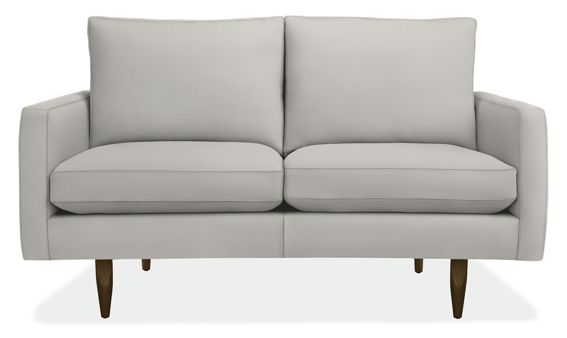 Jasper 60" Loveseat in View Grey with Tapered Charcoal Legs