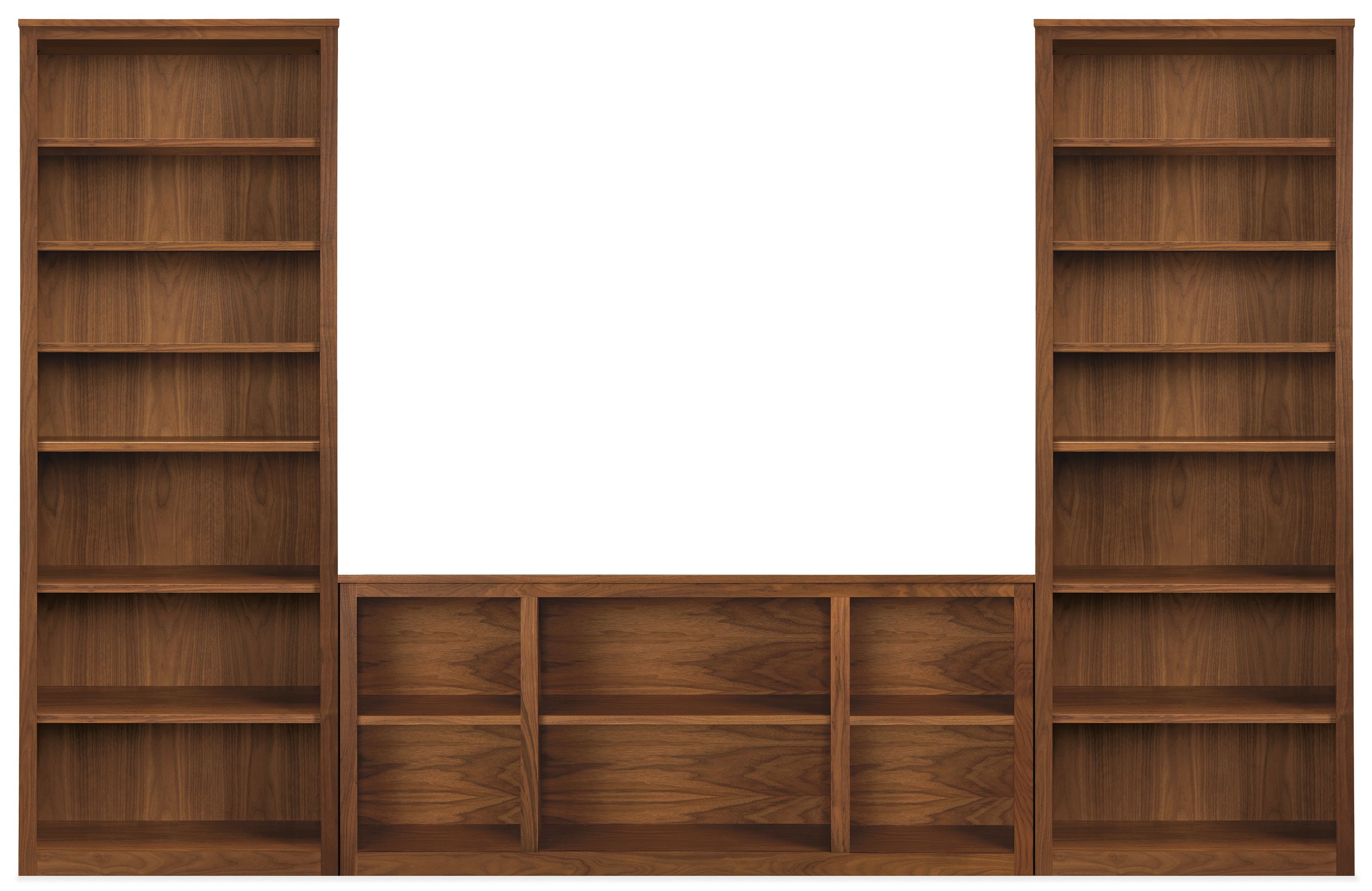 Woodwind 134w 12d 86h Bookcase Wall Unit