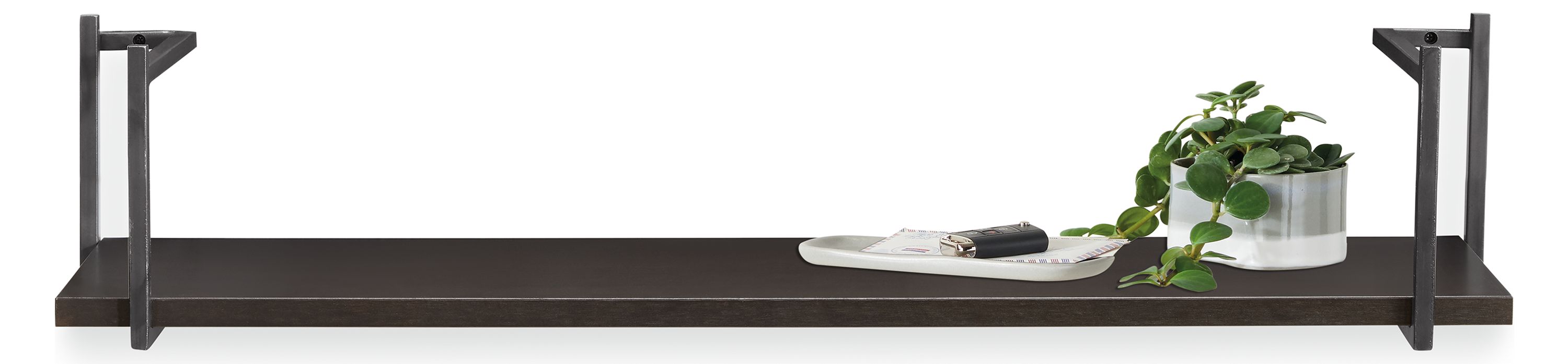 Stave 36w 10d 7h Single Wall Shelf with Black