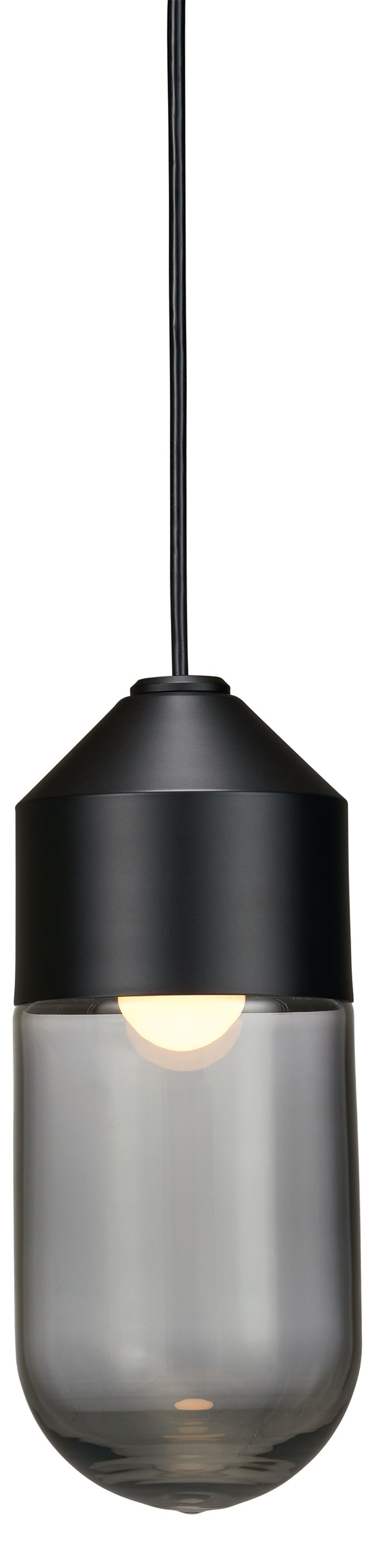 Ballad Long Pendant in Smoke Glass