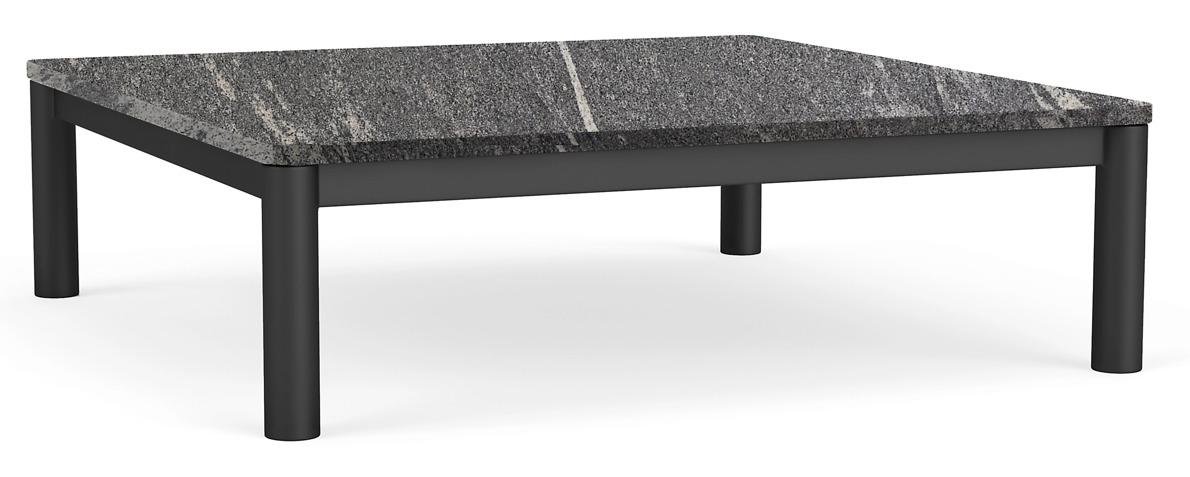 Westbrook 36w 36d 11h Coffee Table with Elegant Grey Top & Graphite Base