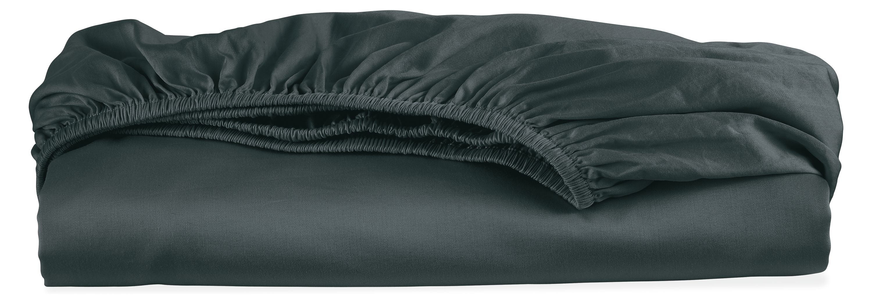 Tailored Sateen California King Fitted Sheet in Dark Slate