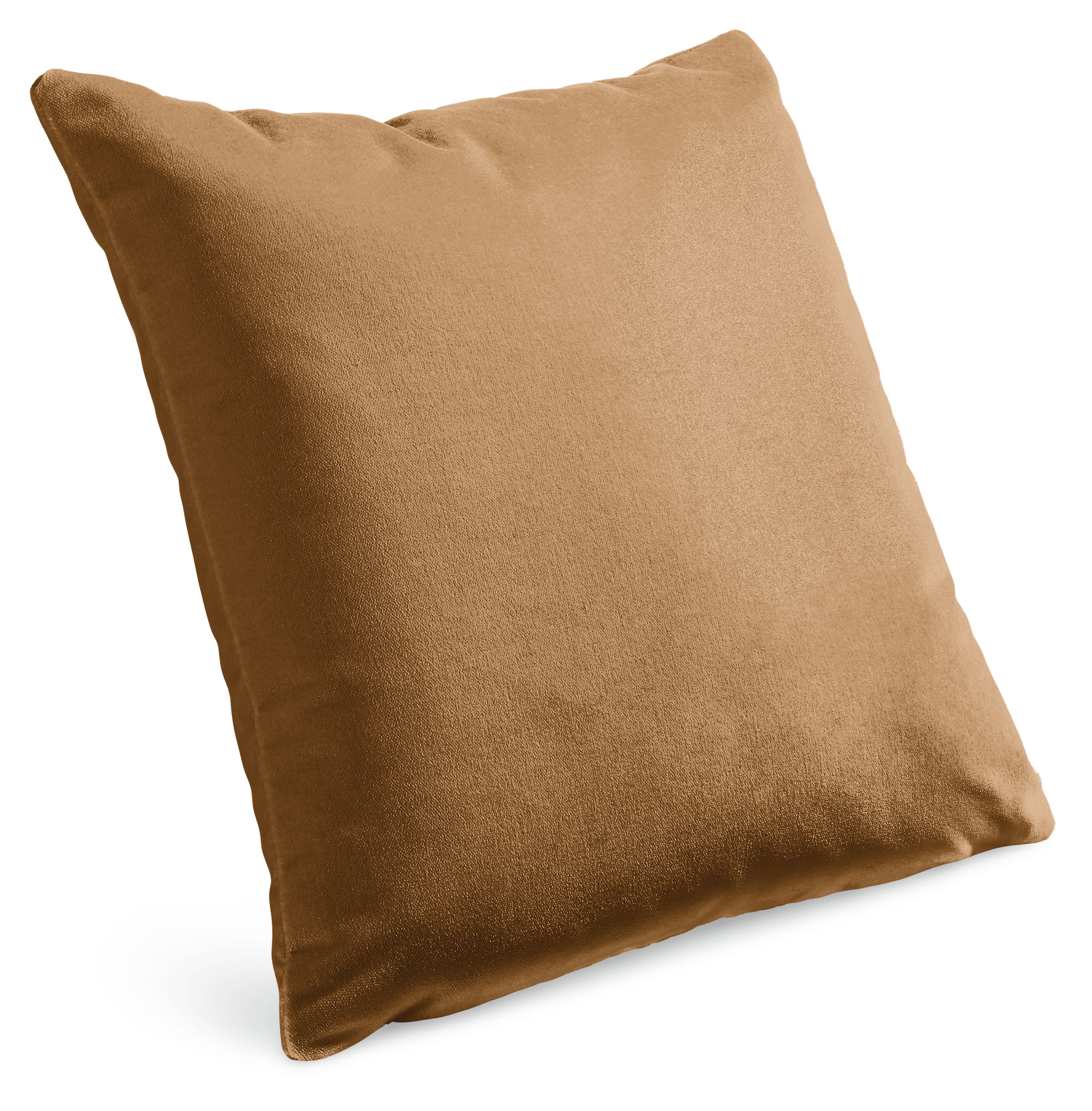 Velvet 20w 20h Throw Pillow Cover in Camel