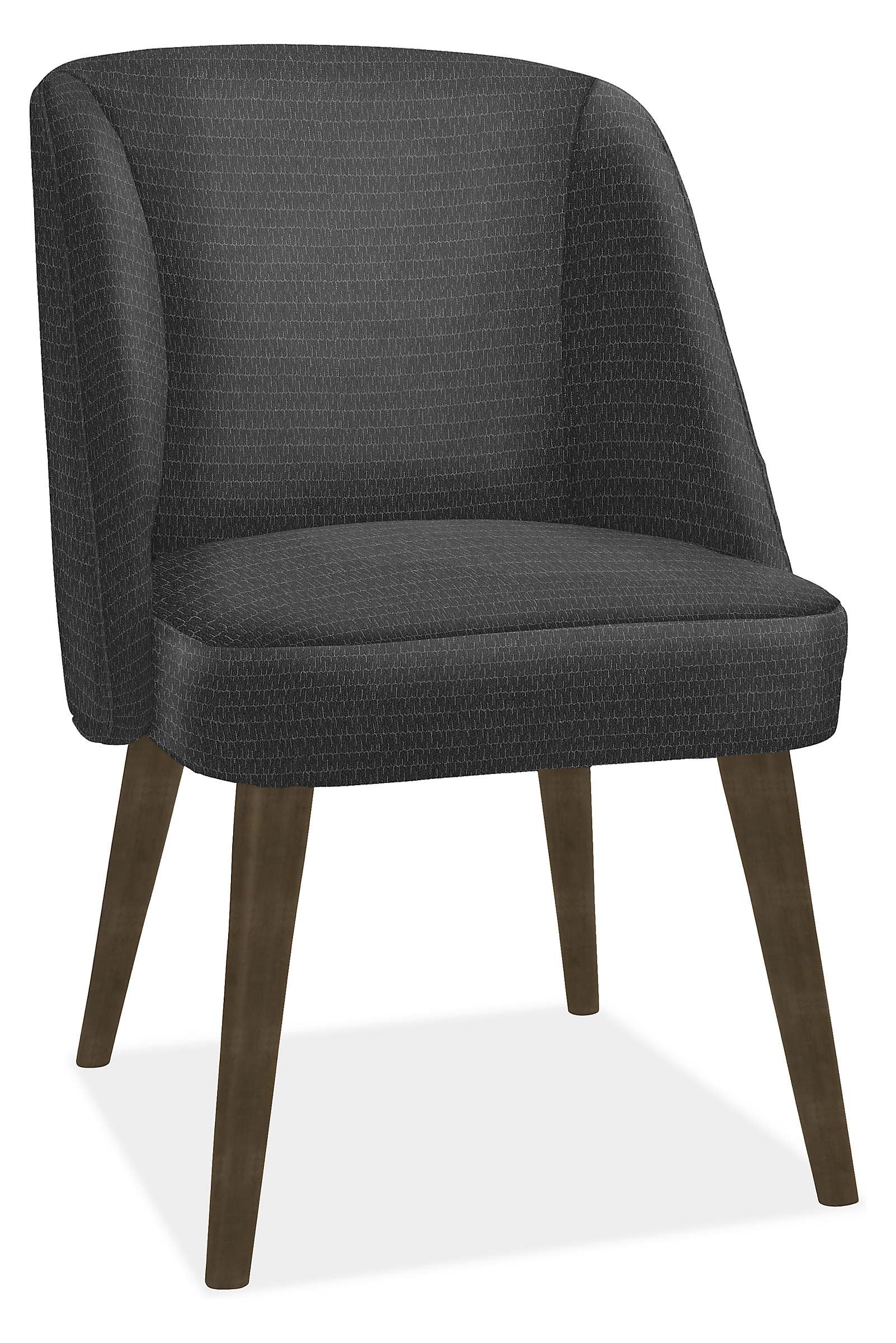 Cora Side Chair in Holtz Charcoal with Charcoal Legs