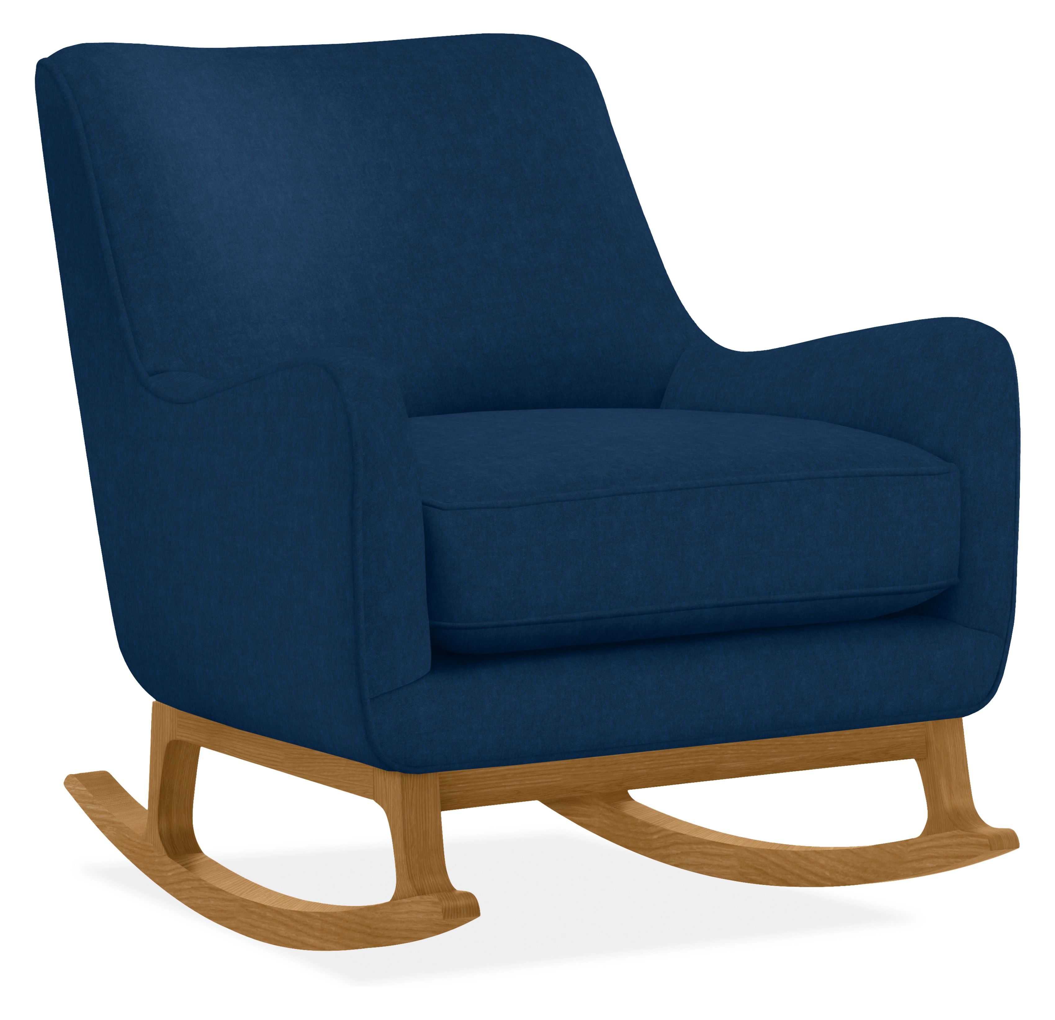 Quinn Rocking Chair in View Indigo with White Oak Base