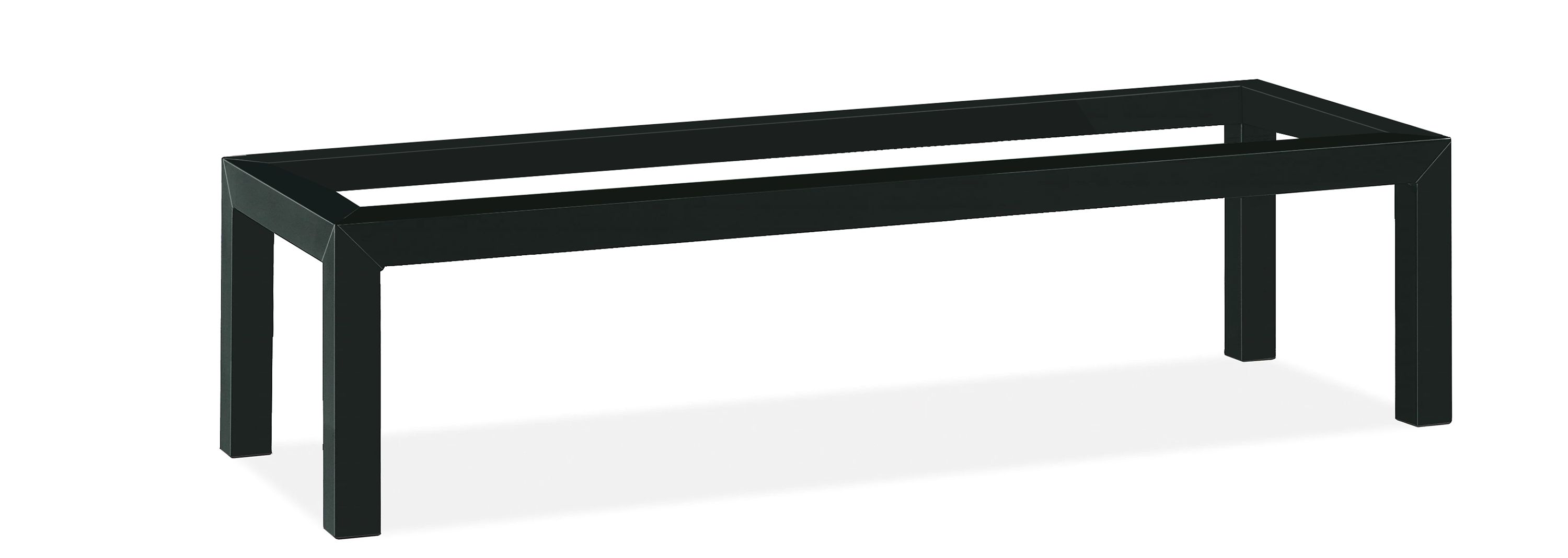Parsons Base 50x23 15h Outdoor Table in Onyx Black with 2" Leg