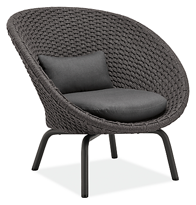 Flet Lounge Chair with Slate Cushions