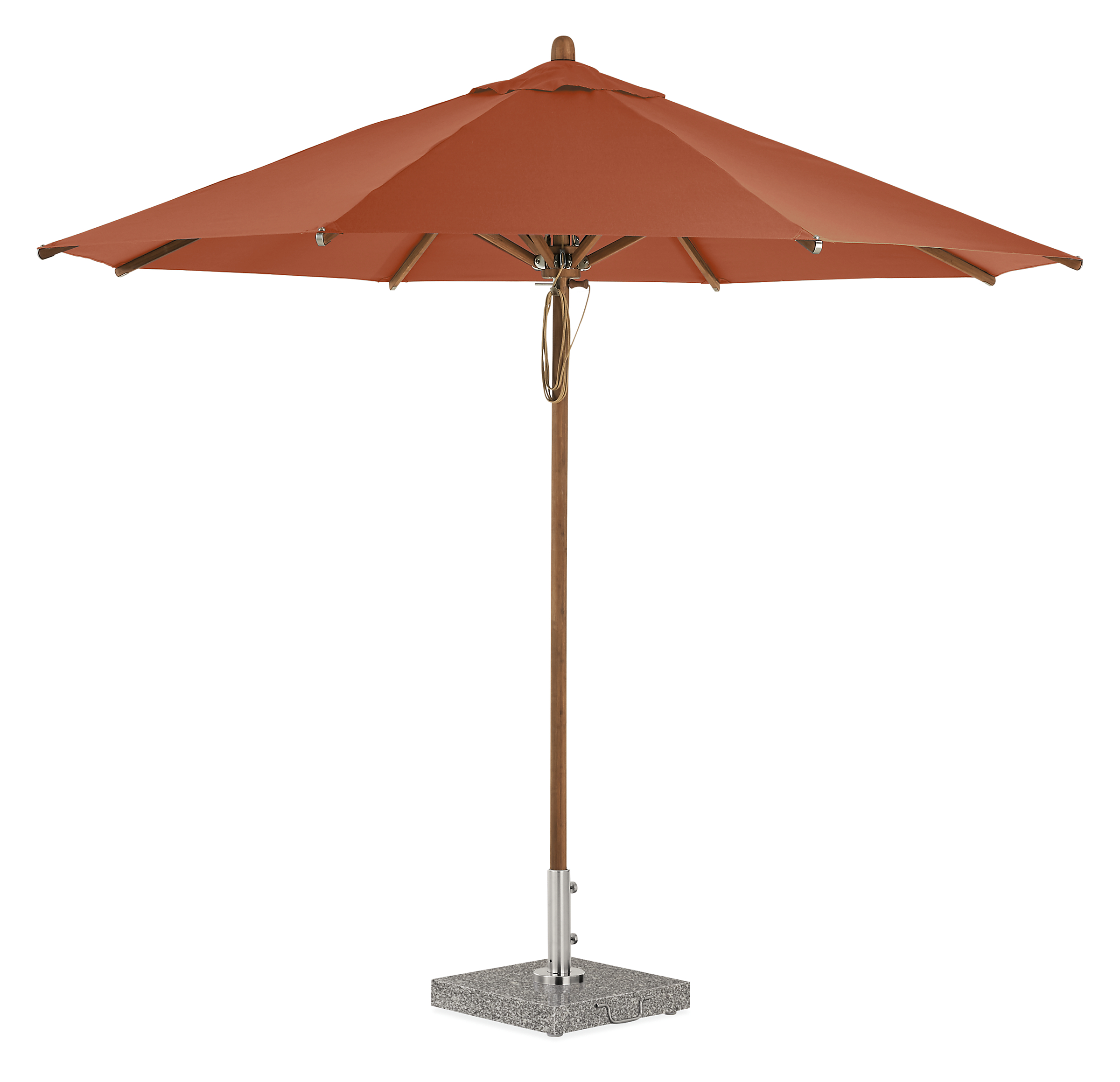 Cirro 10' Patio Umbrella in Terracotta with Bamboo Pole