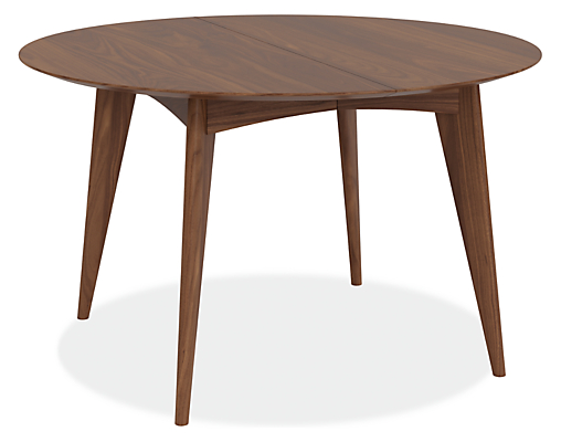 Ventura Round Extension Tables Modern, Modern Round Dining Table With Leaf Extension