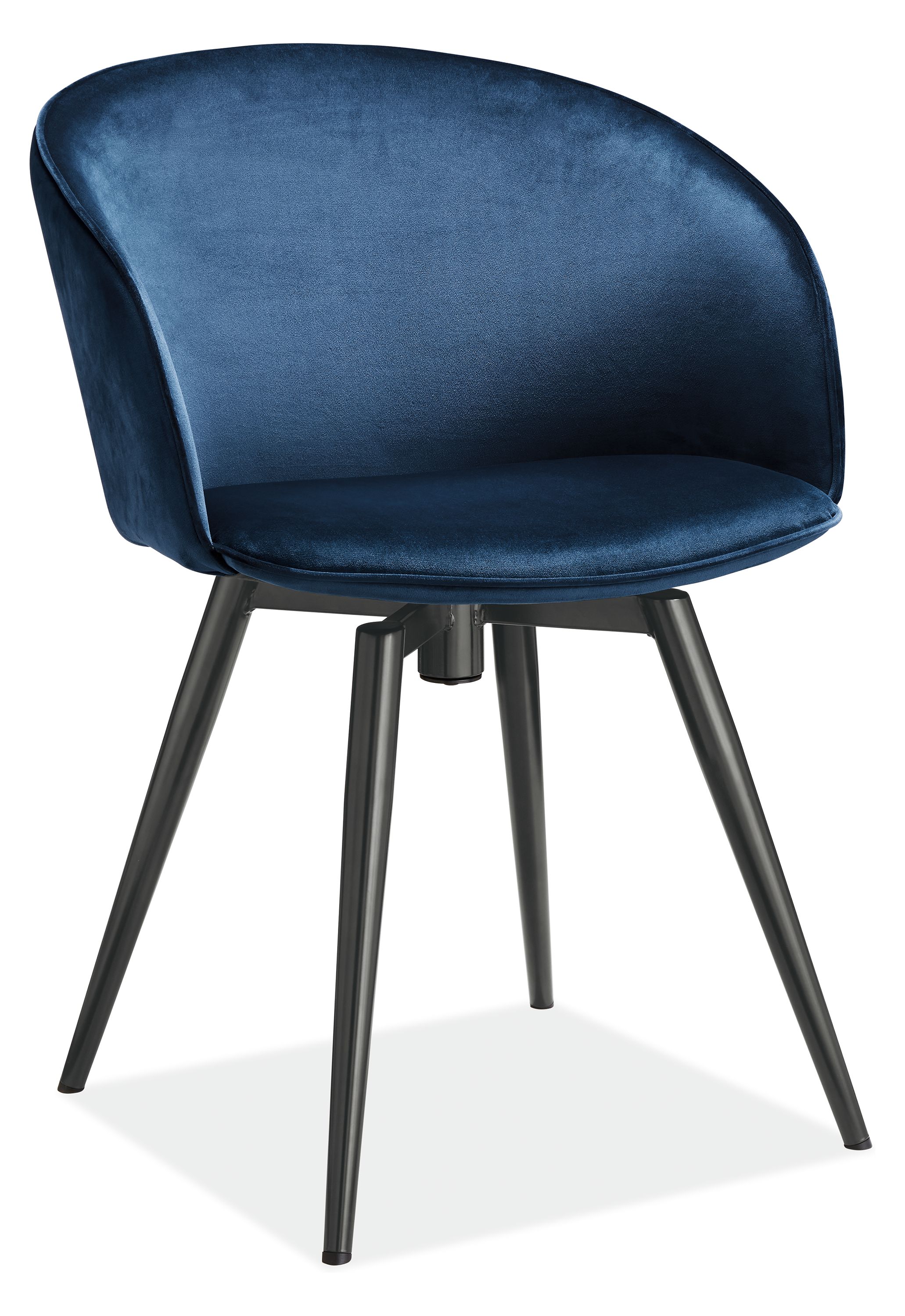 Sylvan Swivel Side Chair in Drexel Indigo w/Graphite Legs