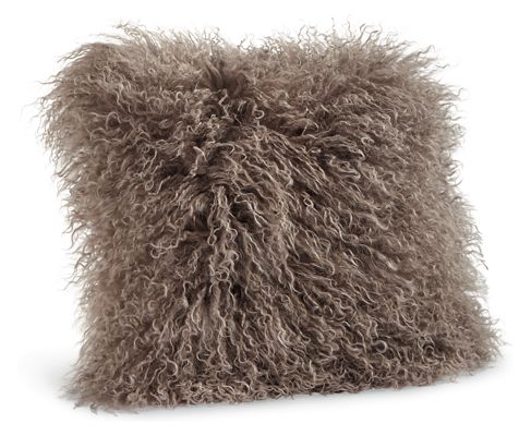 sheepskin throw pillow