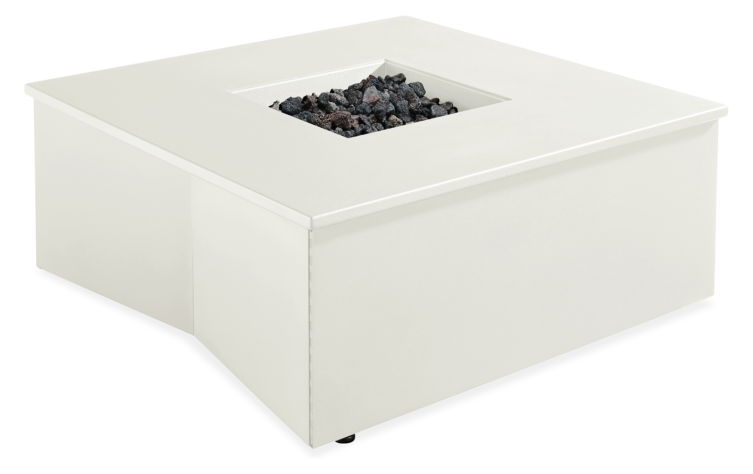 Adara 37w 37d 15h Outdoor Fire Table with Natural Gas Hook-Up in White