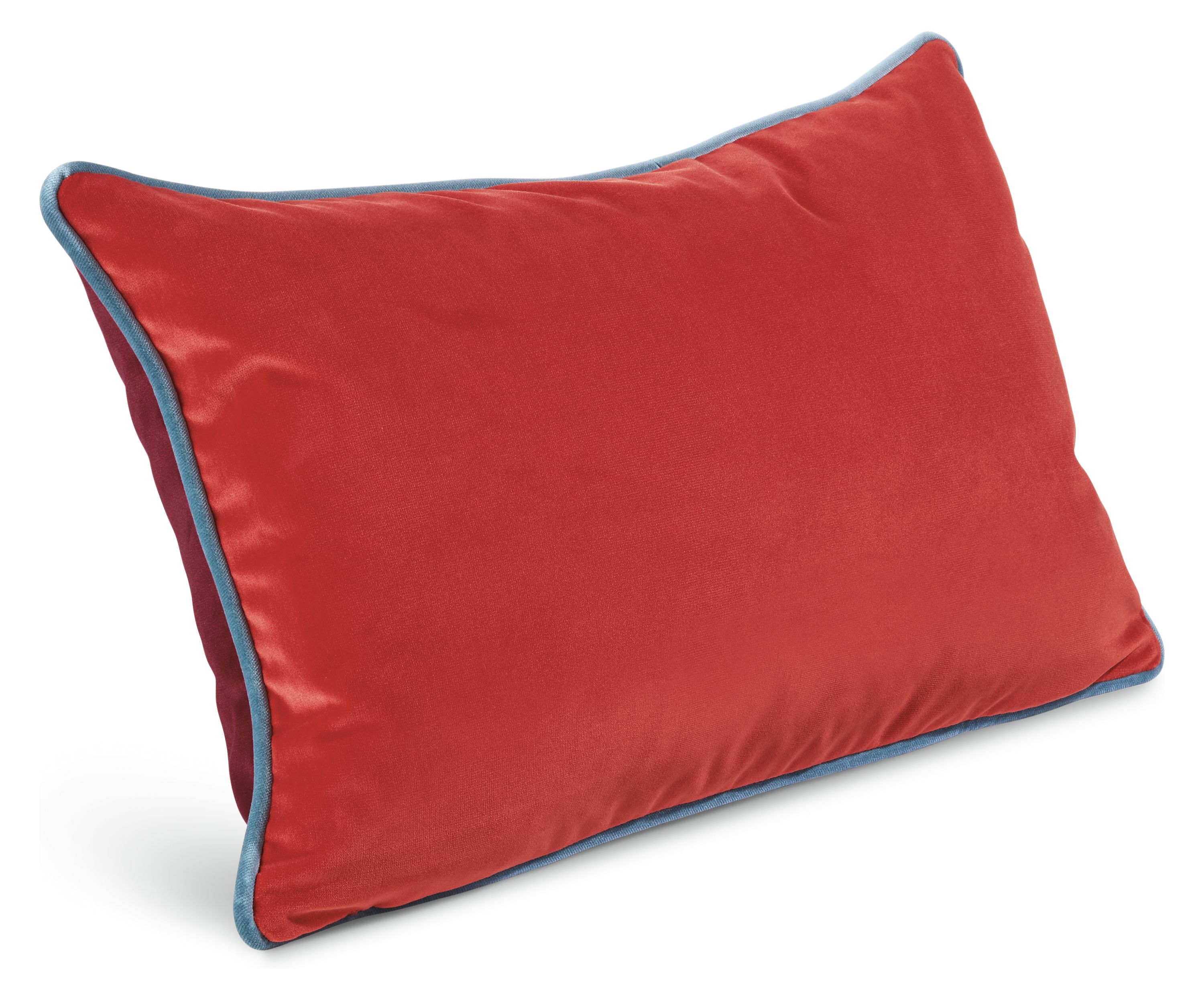 Felix 20w 13h Two-Tone Velvet Throw Pillow Cover in Red