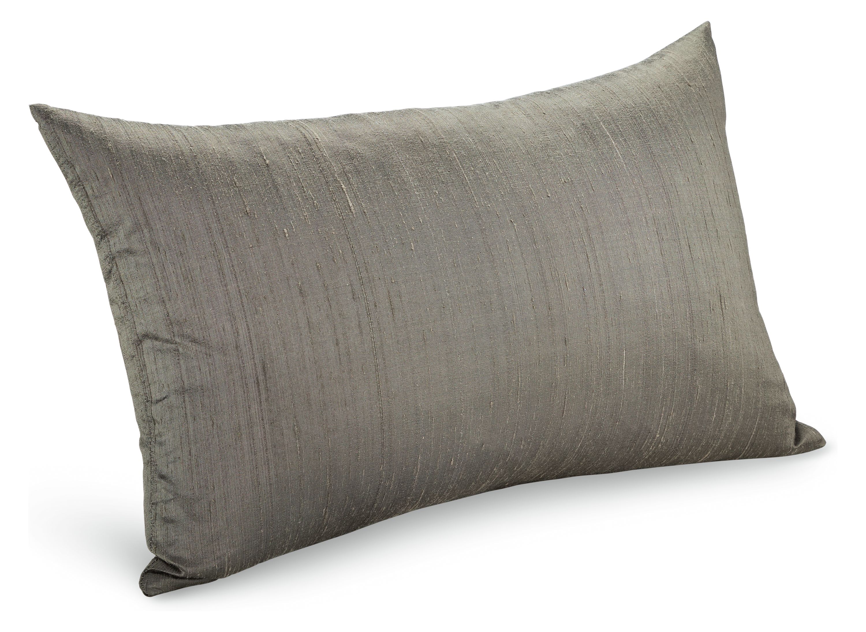 Silk 20w 13h Throw Pillow Cover in Charcoal