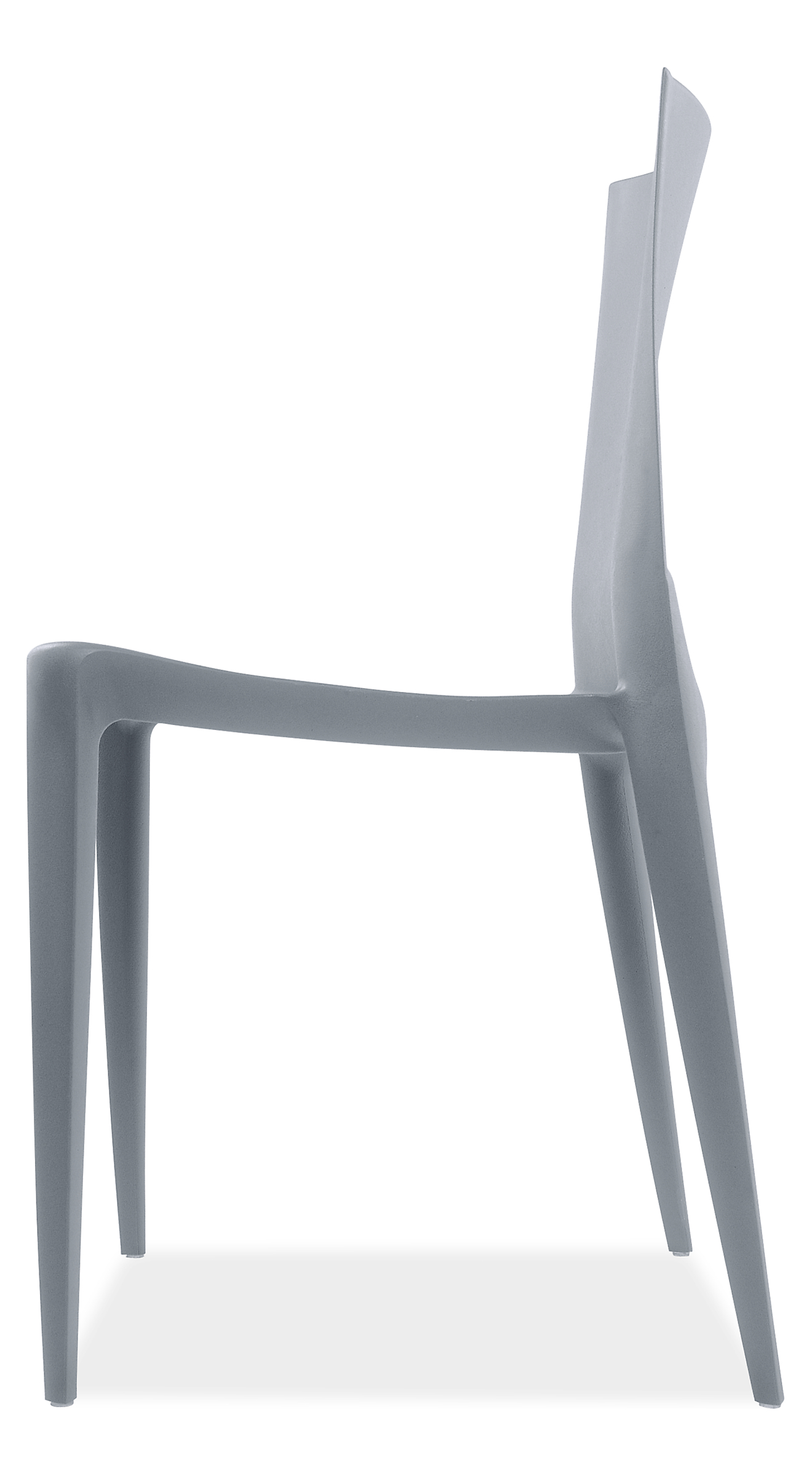 Side view of The Bellini Chair in Dark Grey.
