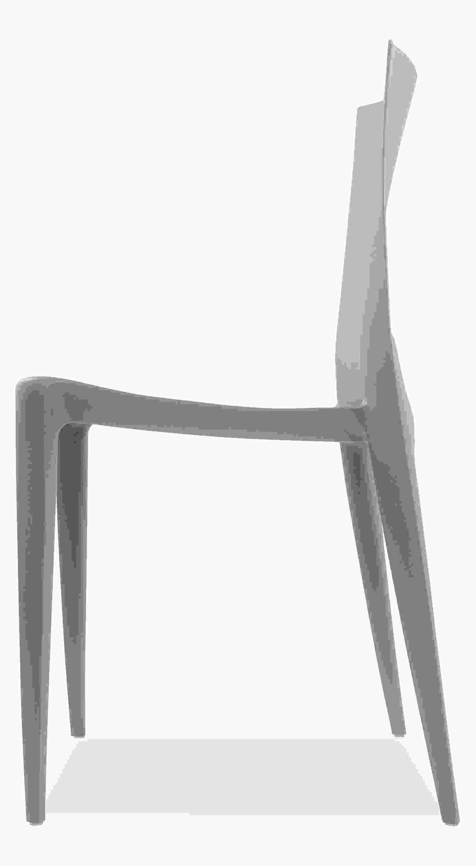 Side view of The Bellini Chair in Dark Grey.