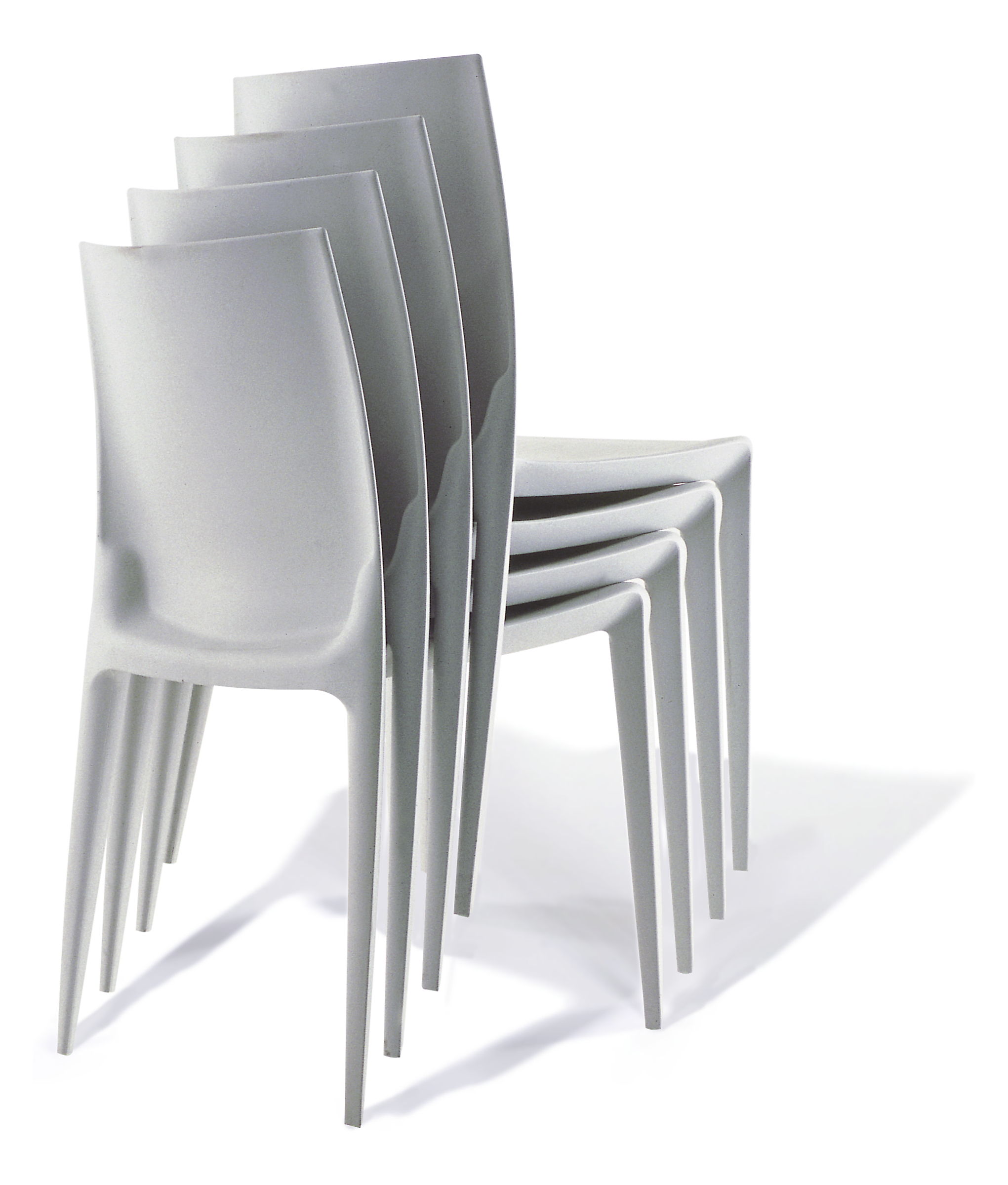 Back view of The Bellini Chair in Light Grey.