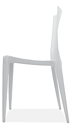 Side view of The Bellini Chair in Light Grey.