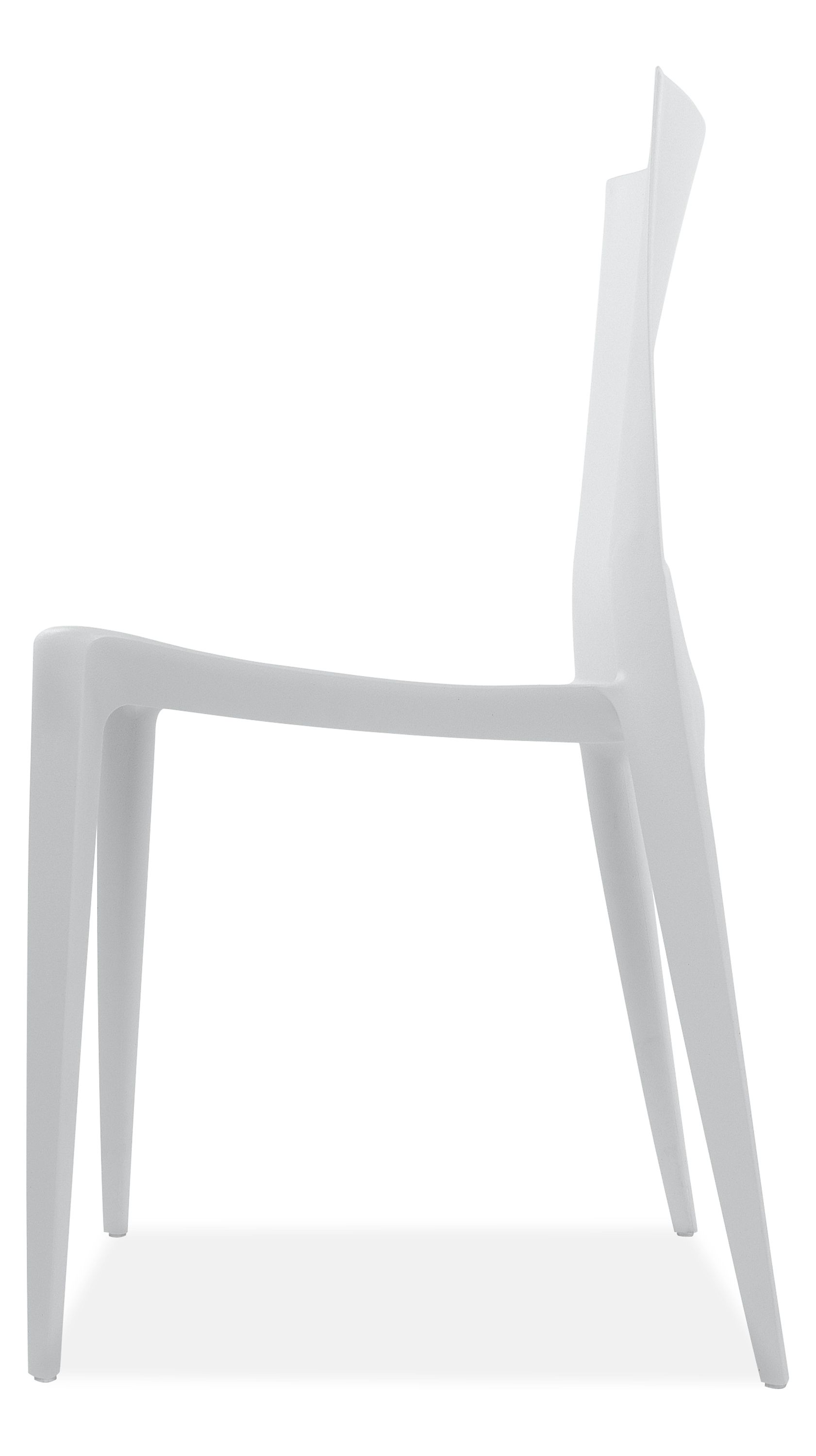 Side view of The Bellini Chair in Light Grey.