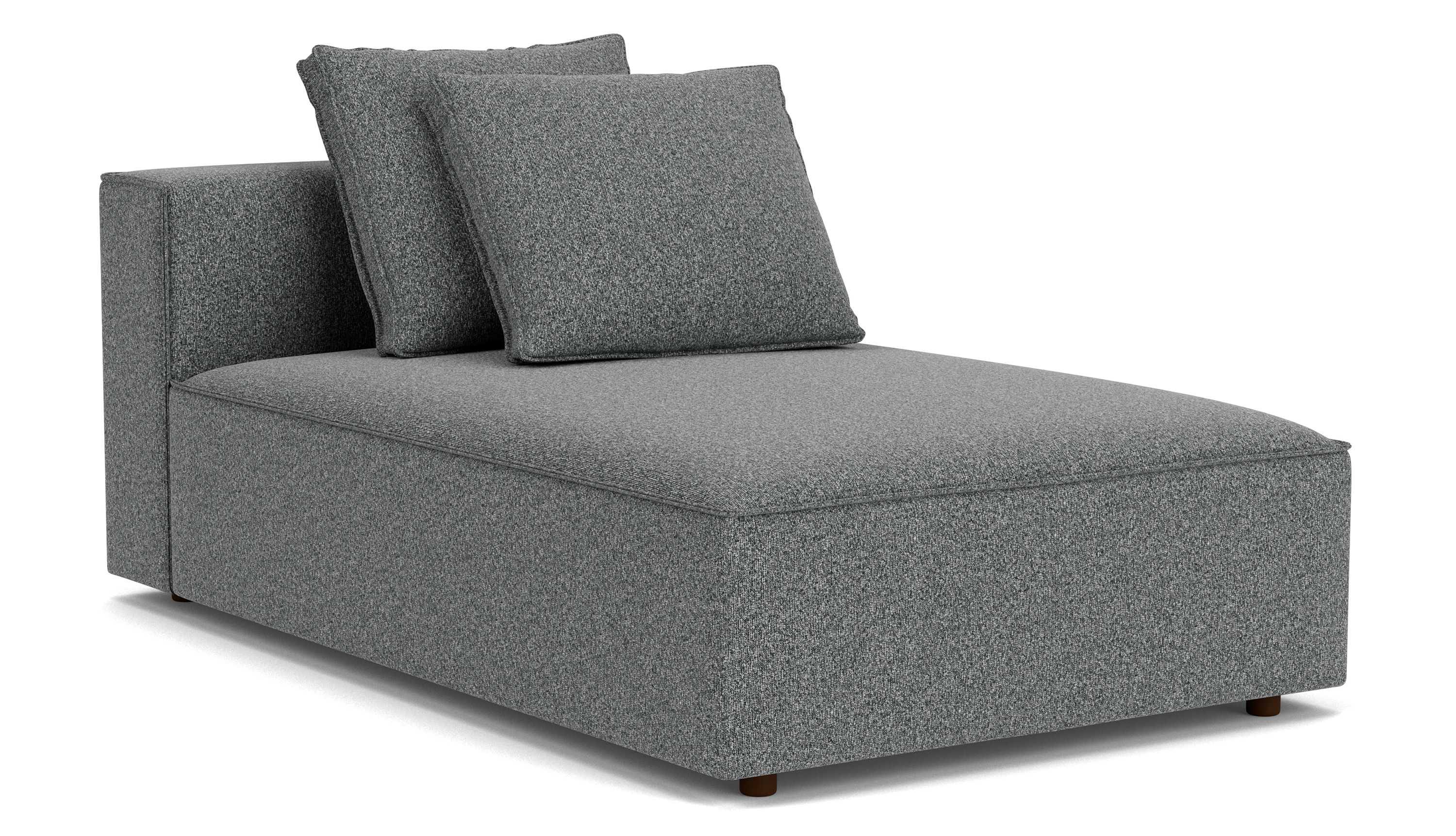 Oasis Armless Chaise in Kloss Charcoal