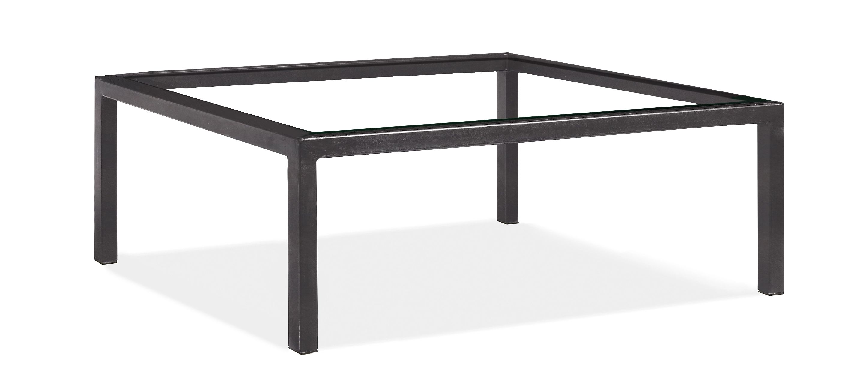 Parsons Base for 42w 42d 16h Indoor Table with Natural Steel 1.5" Legs