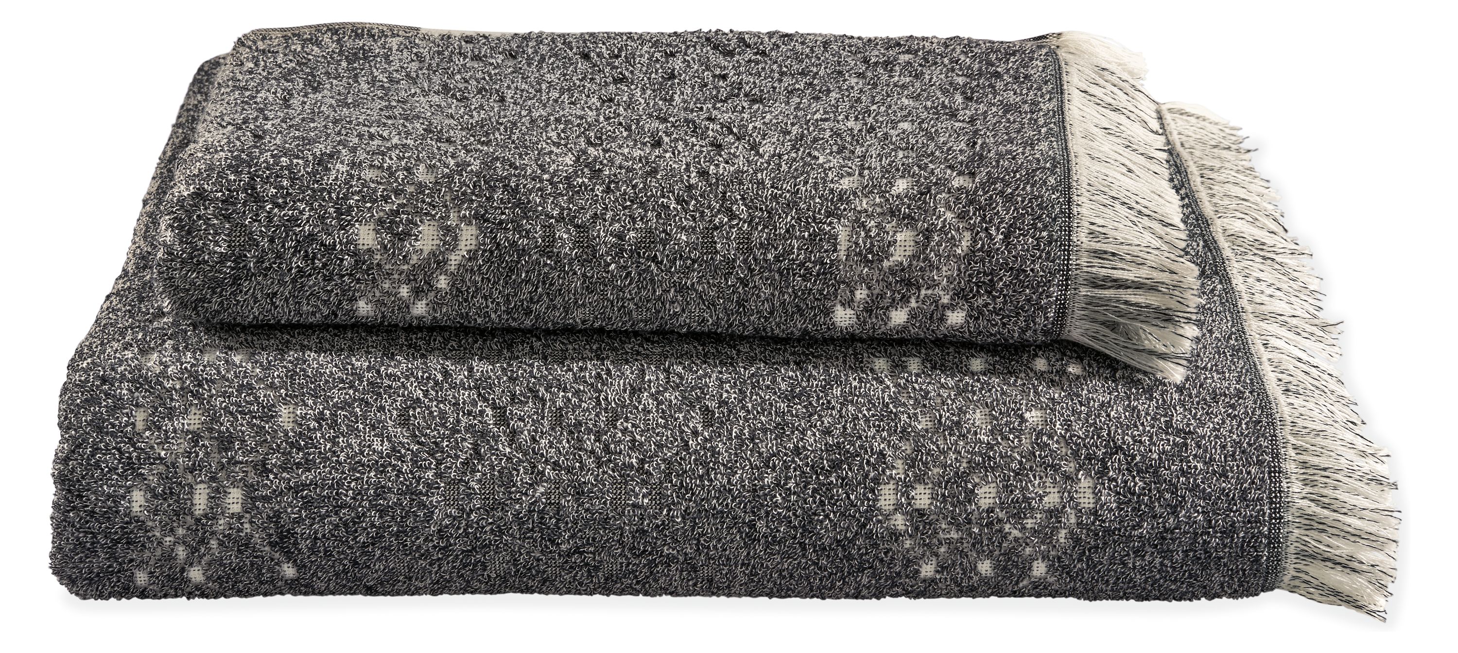 Path Towels in Charcoal
