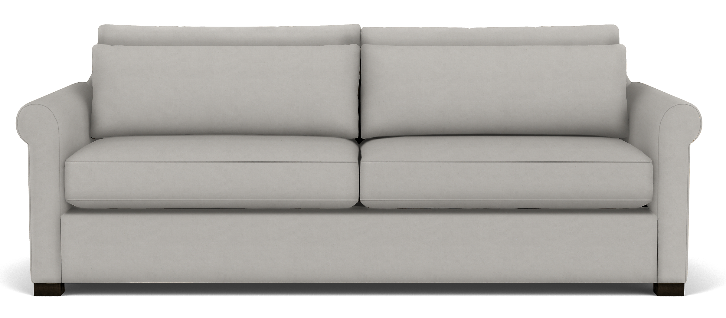 Tegan 86" Sofa in View Grey with Charcoal Legs