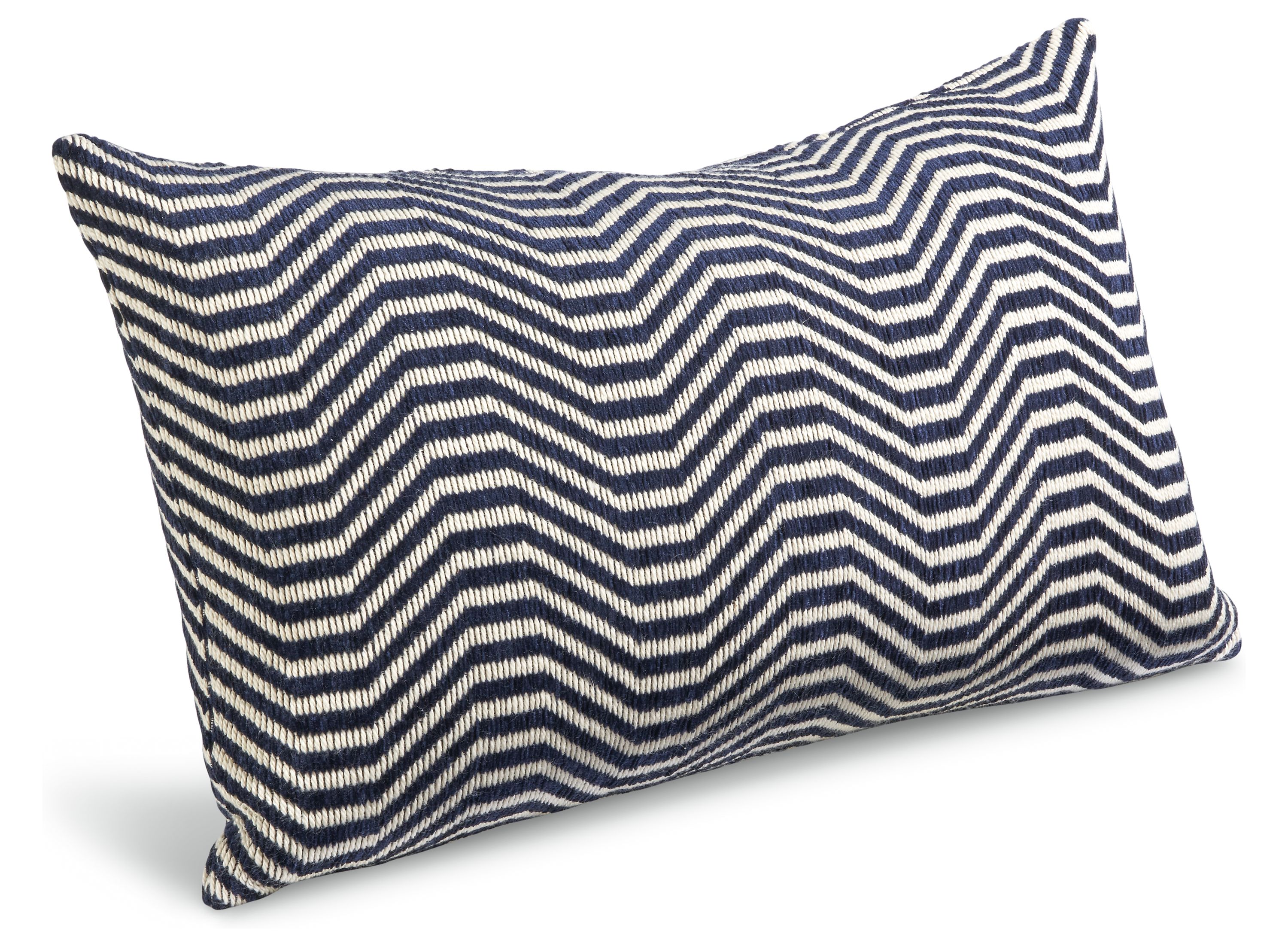 Lines 20w 13h Throw Pillow Cover in Indigo
