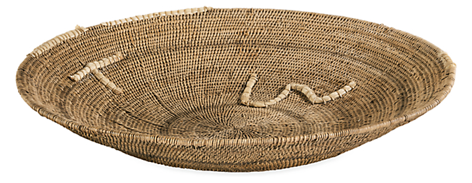 African Old Makenge Large Winnowing Basket