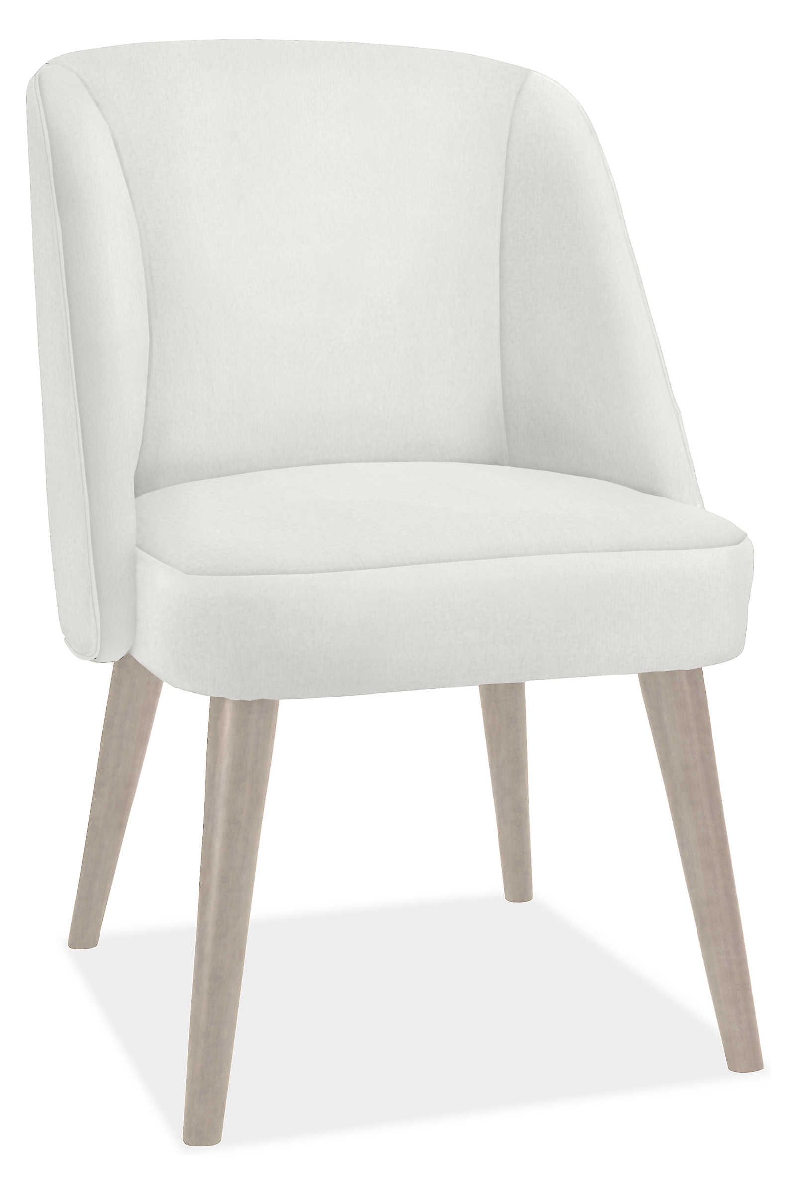 Cora Side Chair in View White with Shell Legs