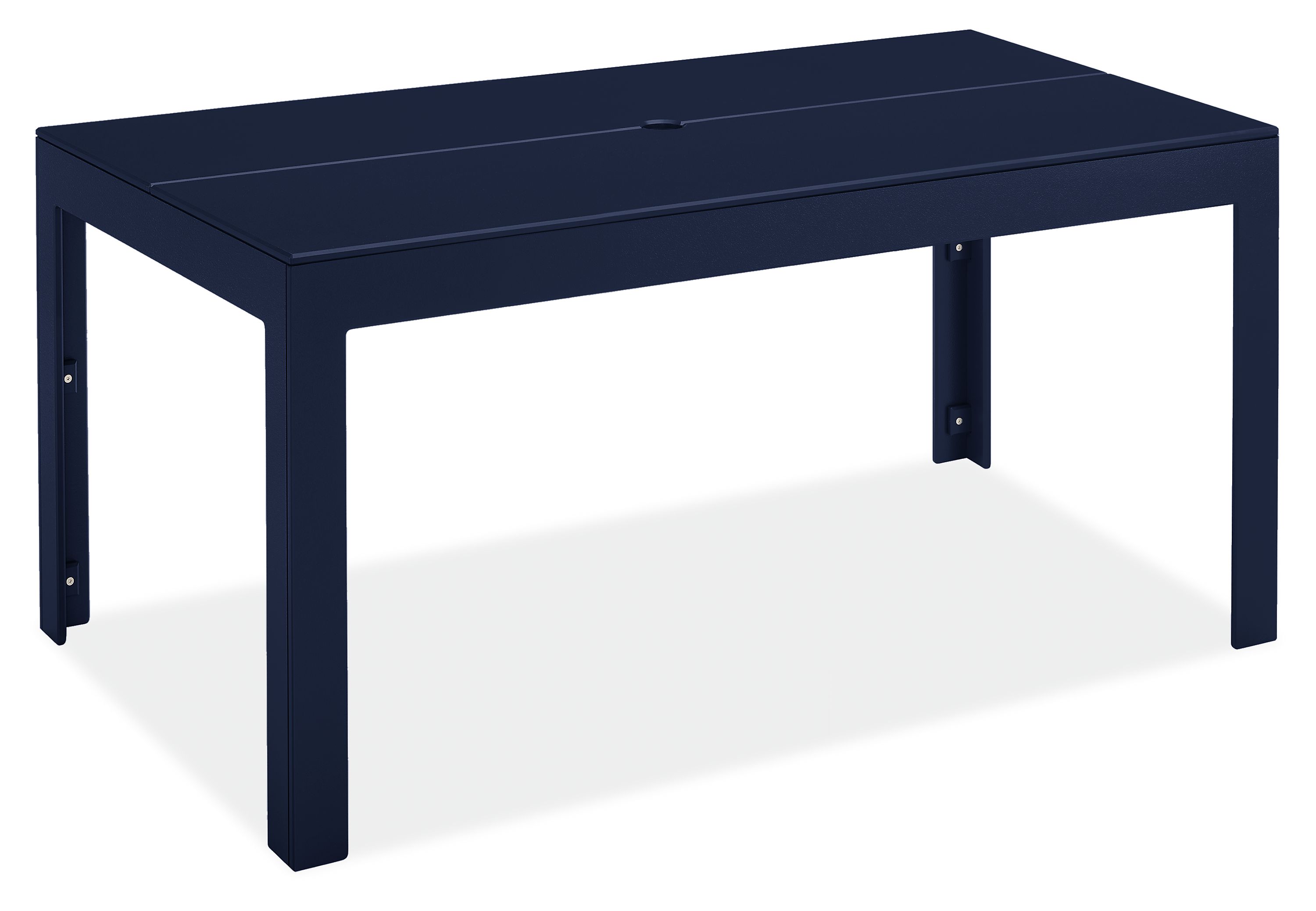Henry 60w 36d 30h Table with Umbrella Hole in Navy