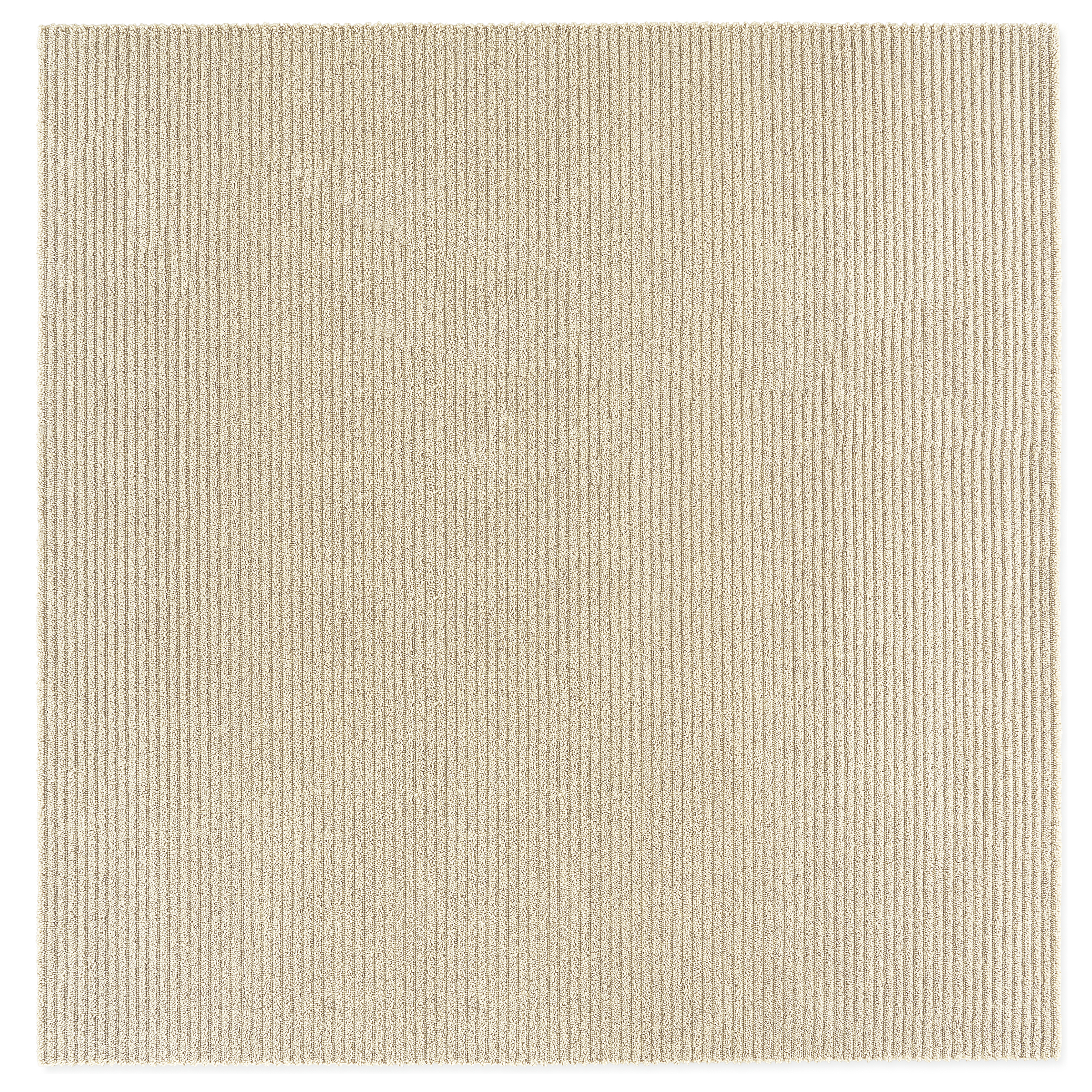 Arden Ribbed 7'8" Square Rug in Ivory/Taupe