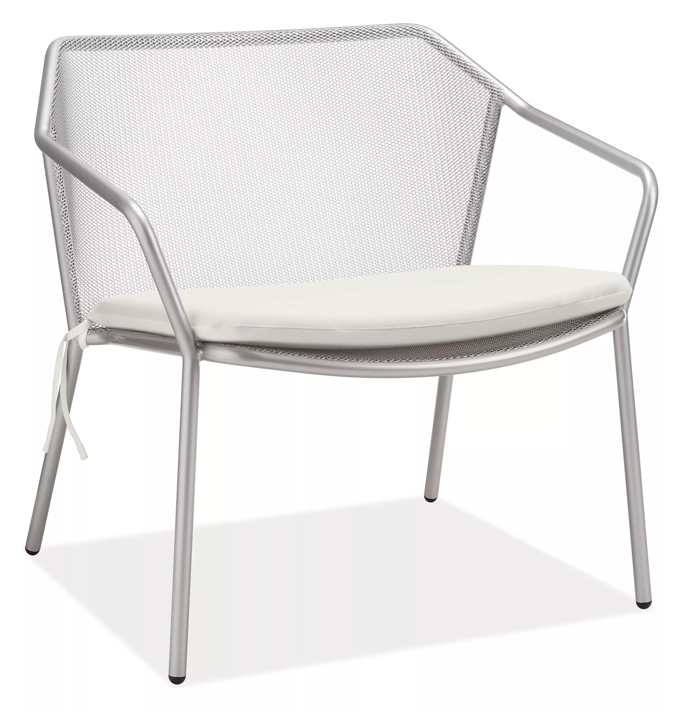 Theo Seat Cushion for Lounge Chair in Sunbrella Canvas White