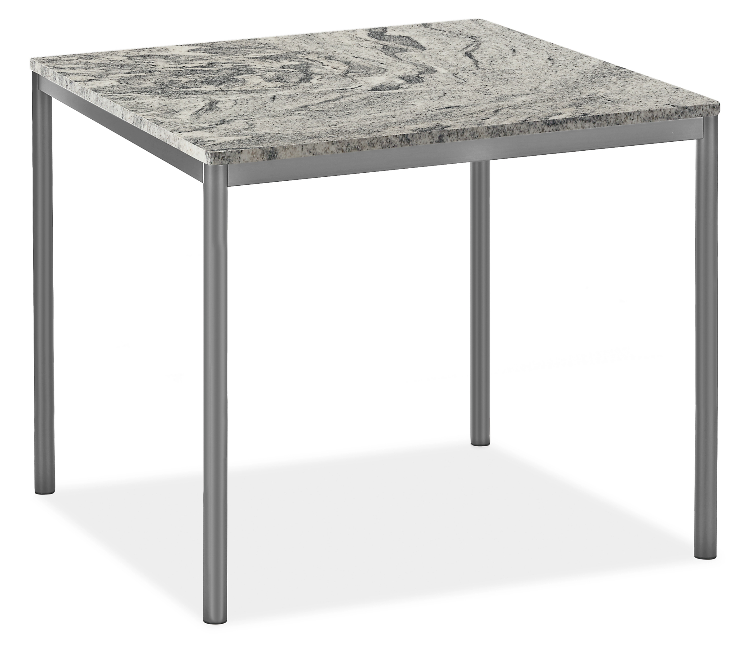 Westbrook 36w 36d Dining Table with Wiscont White Top & Graphite Base