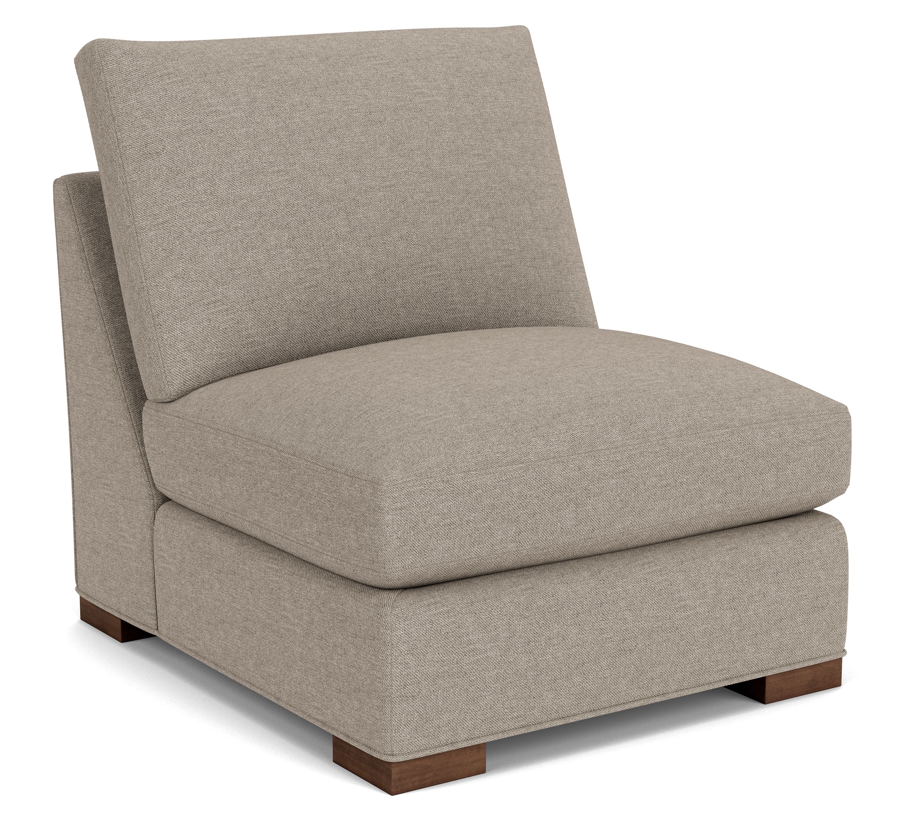 Metro Armless Chair in Gino Putty w/Mocha Legs